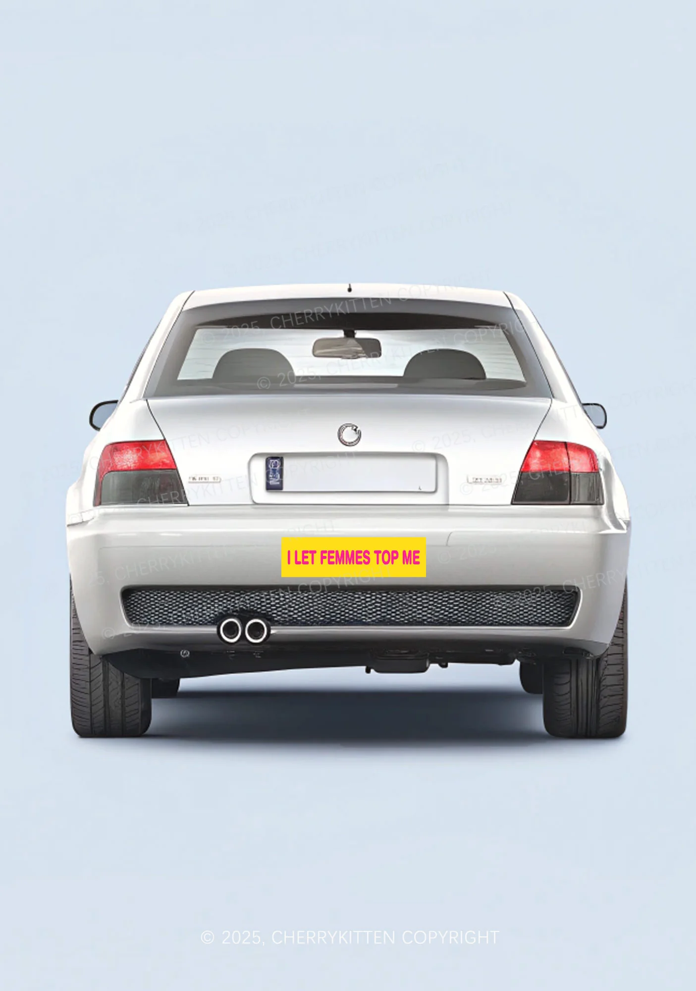 I Let Femmes Top Me Pride Y2K Car Bumper Magnet Cherrykitten - Image 2