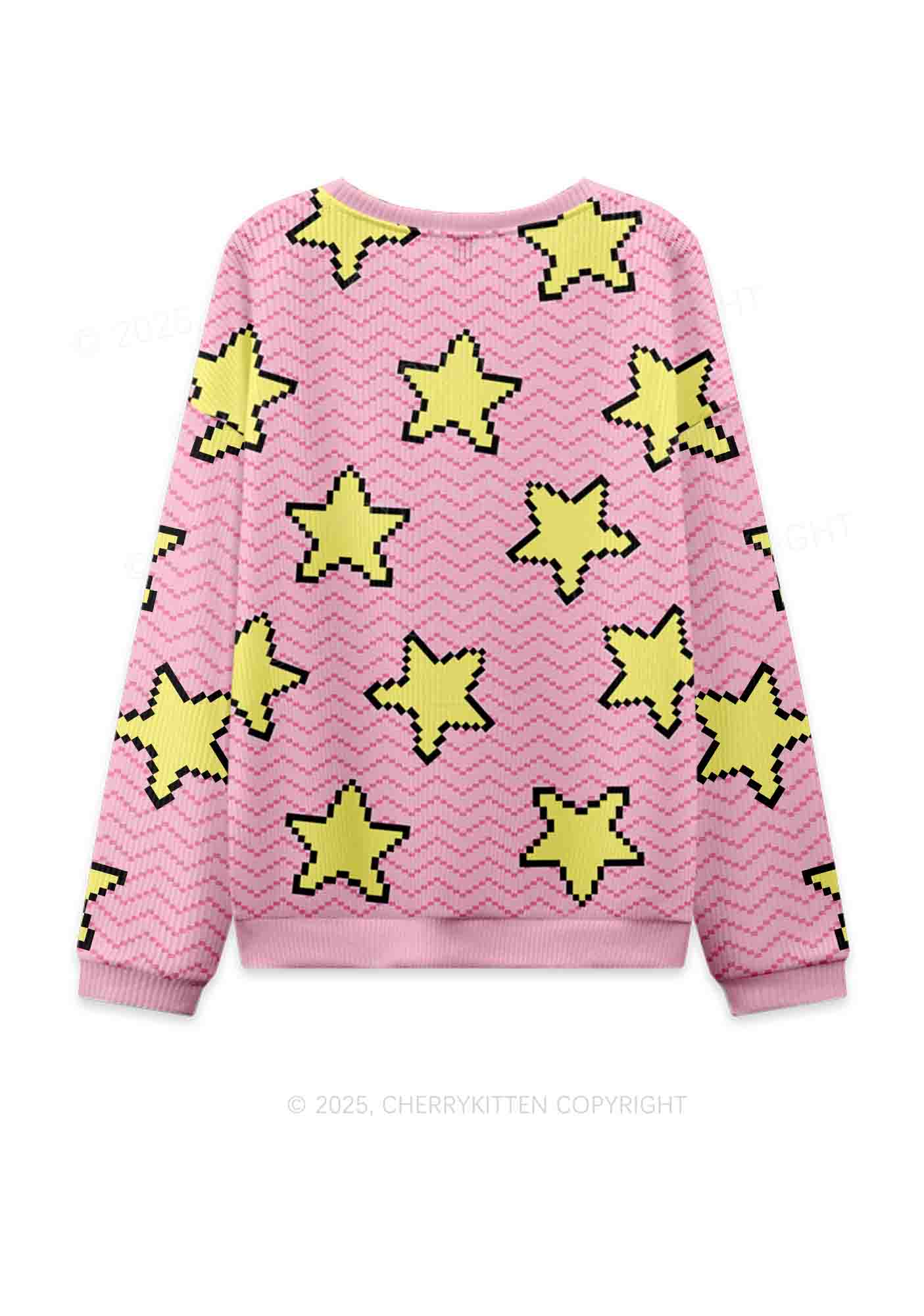 I Let Femmes Top Me Pride Y2K Christmas Knit Sweatshirt Cherrykitten - Image 2