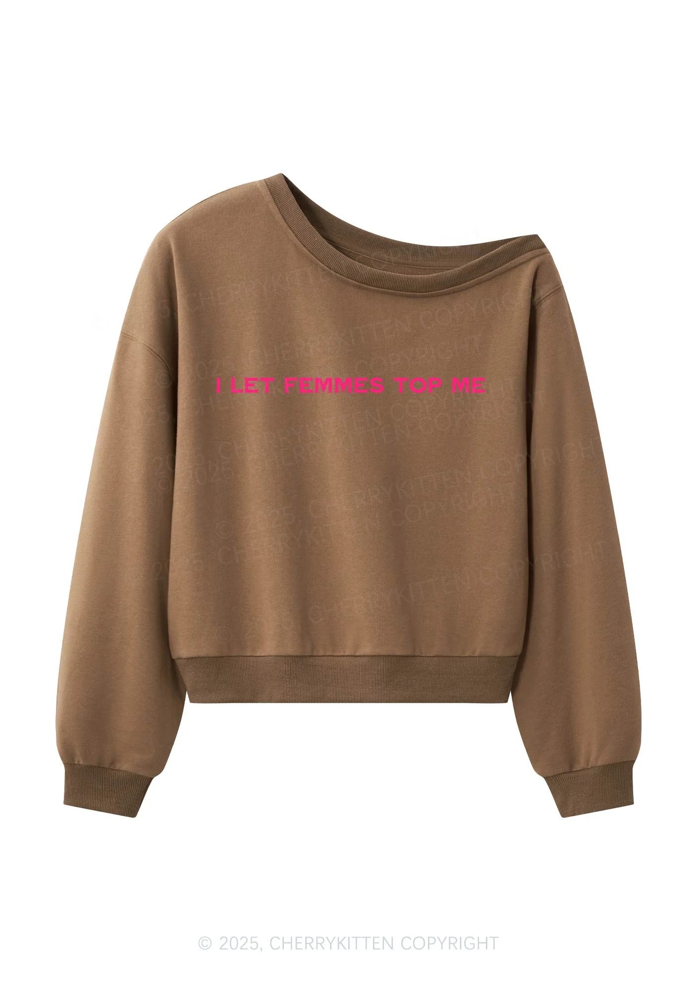 I Let Femmes Top Me Pride Y2K Off Shoulder Sweatshirts Cherrykitten - Image 3