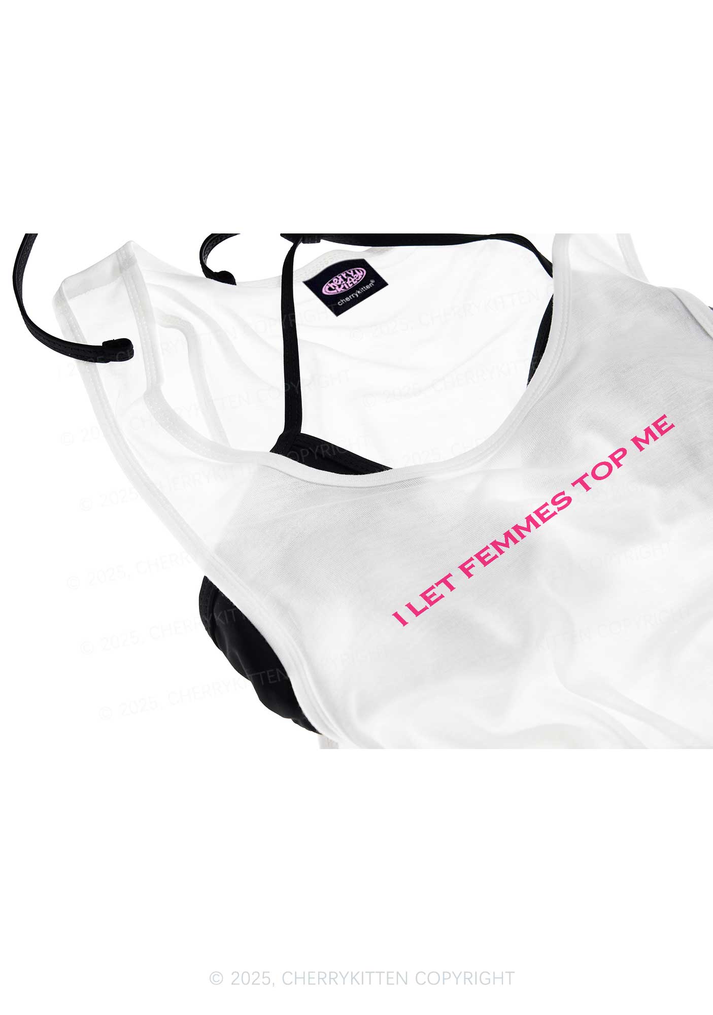 I Let Femmes Top Me Pride Y2K Sheer Boyfriend Tank Cherrykitten - Image 4