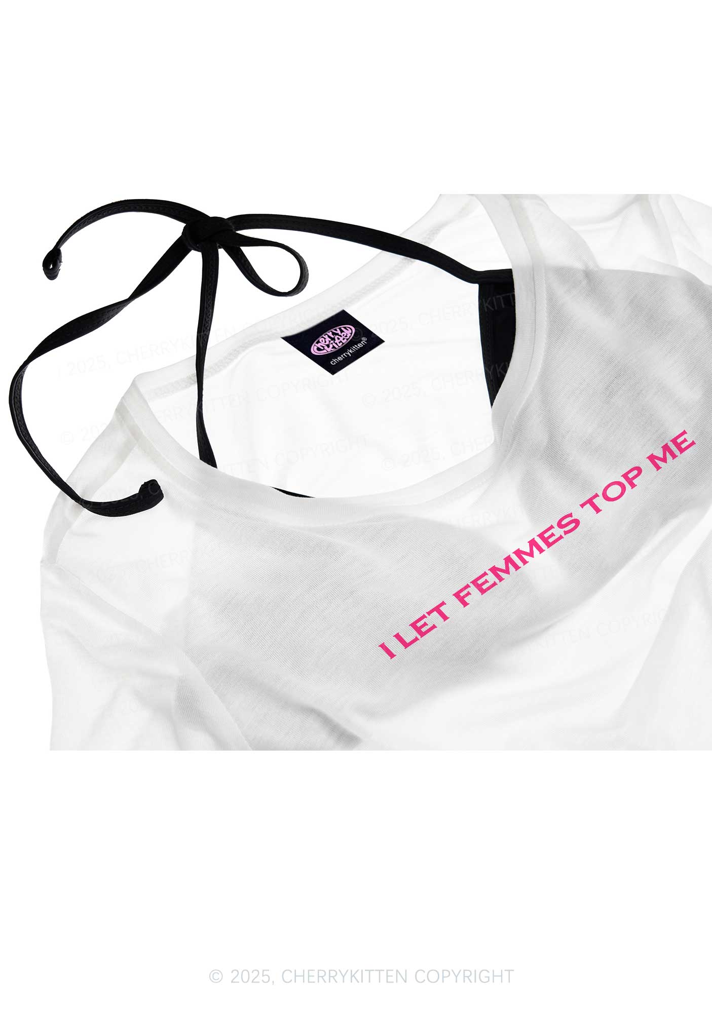 I Let Femmes Top Me Pride Y2K Sheer Boyfriend Tee Cherrykitten - Image 4