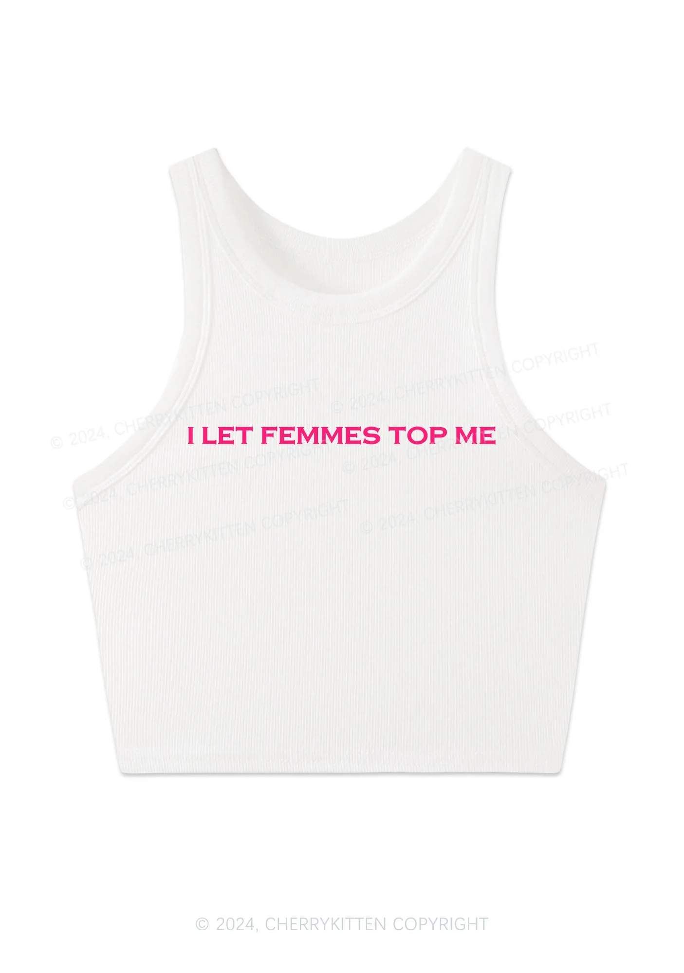 I Let Femmes Top Me Y2K Crop Tank Top Cherrykitten - Image 2