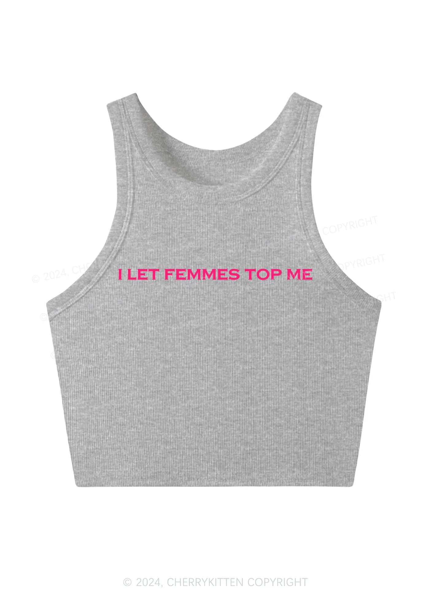 I Let Femmes Top Me Y2K Crop Tank Top Cherrykitten - Image 3
