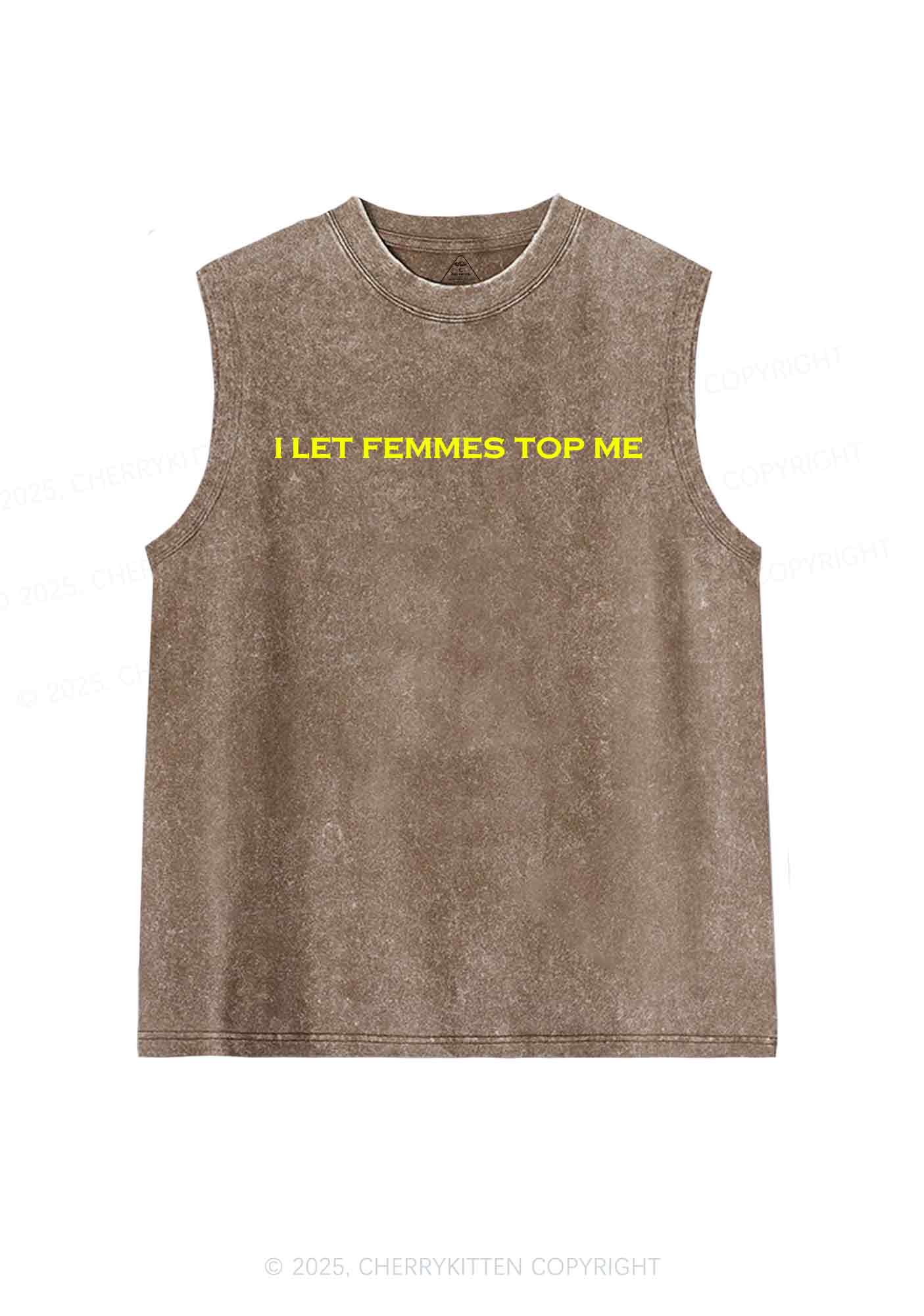 I Let Femmes Top Me Y2K Washed Tank Cherrykitten - Image 5