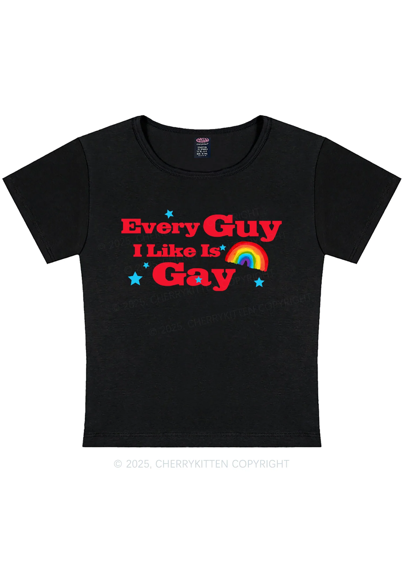 I Like Gay Pride Y2K Baby Tee Cherrykitten - Image 4
