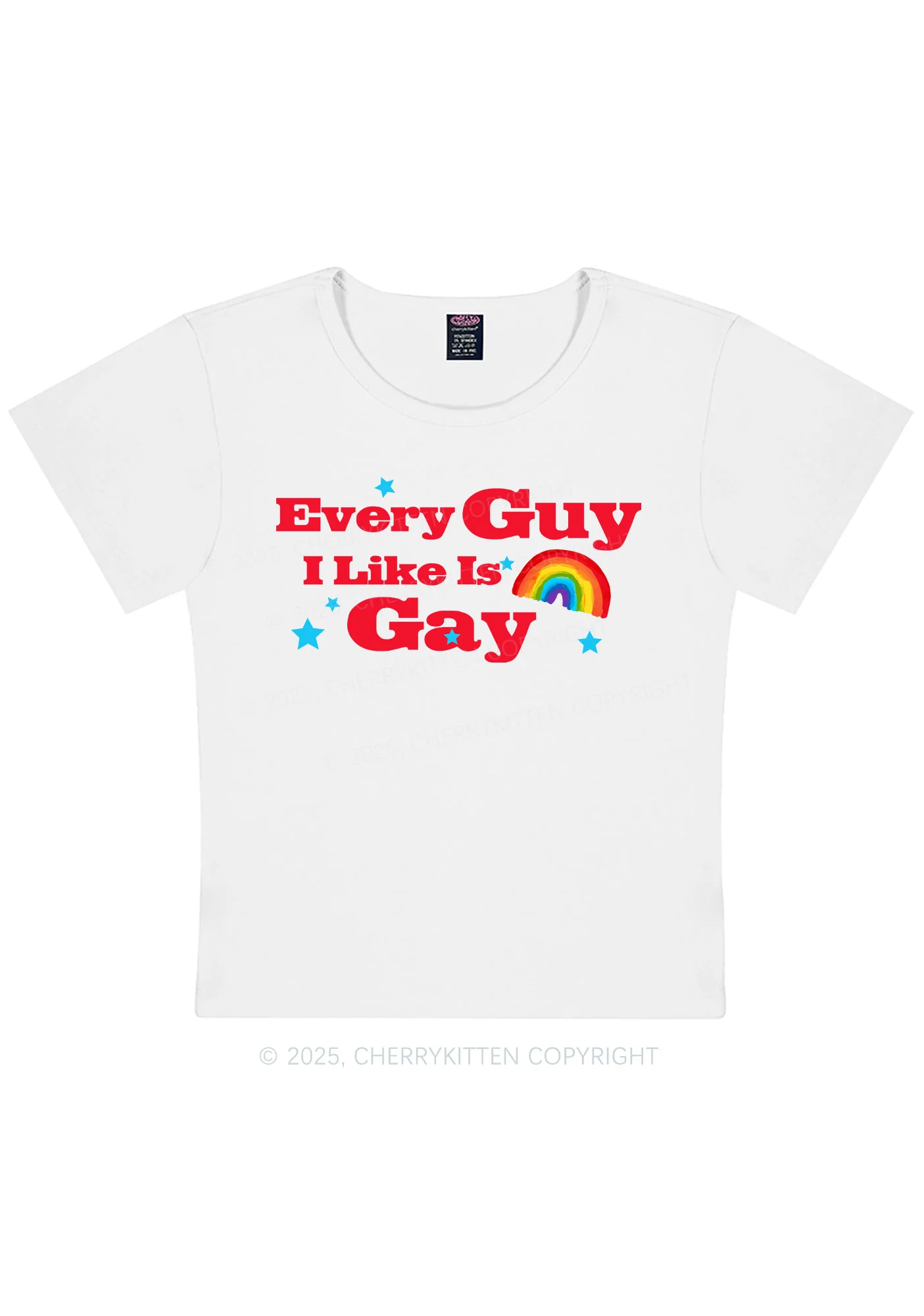 I Like Gay Pride Y2K Baby Tee Cherrykitten - Image 6