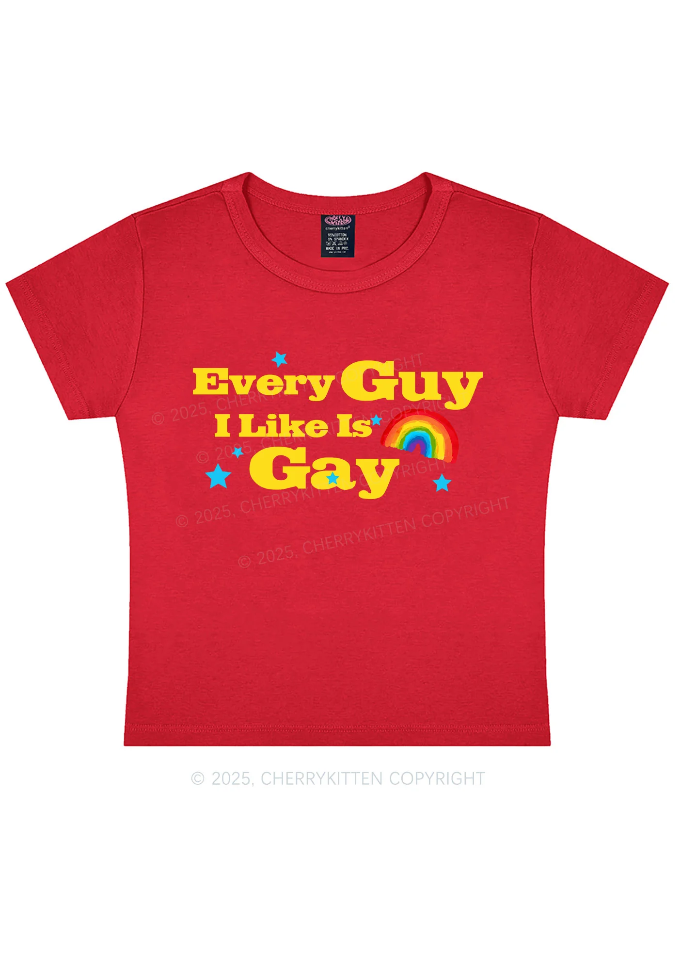 I Like Gay Pride Y2K Baby Tee Cherrykitten - Image 7