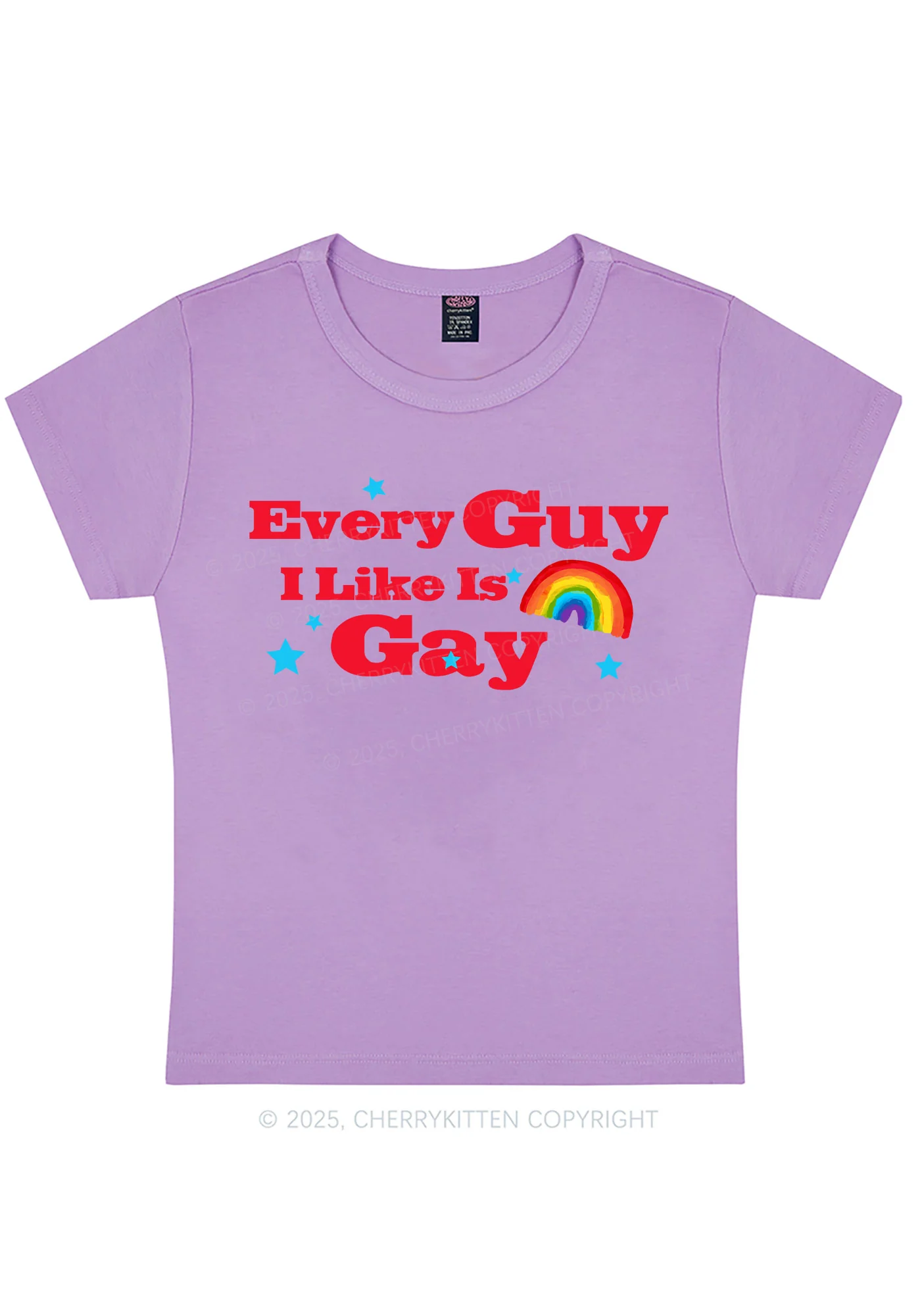 I Like Gay Pride Y2K Baby Tee Cherrykitten - Image 8