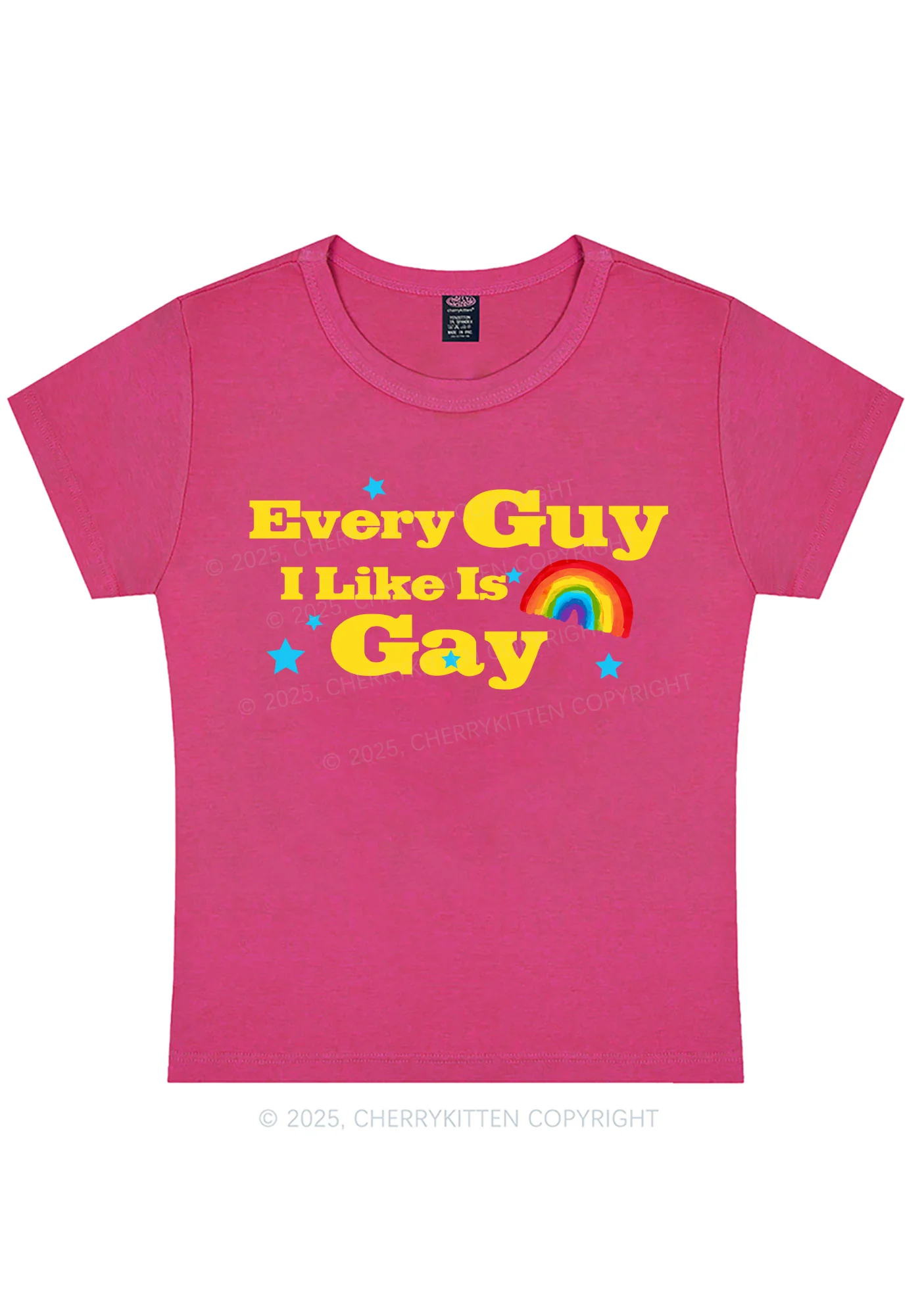 I Like Gay Pride Y2K Baby Tee Cherrykitten - Image 9