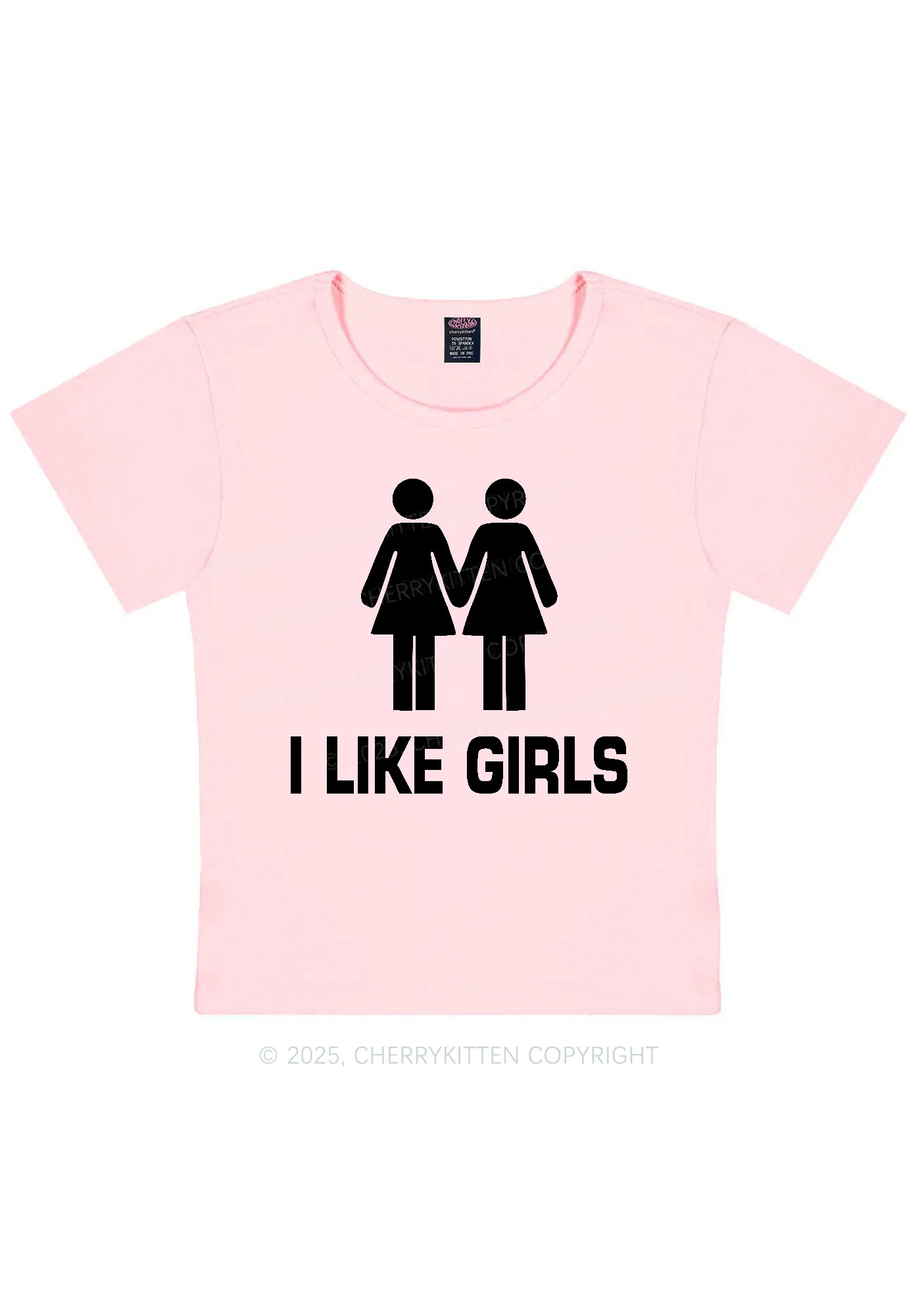 I Like Girls Pride Y2K Baby Tee Cherrykitten - Image 11