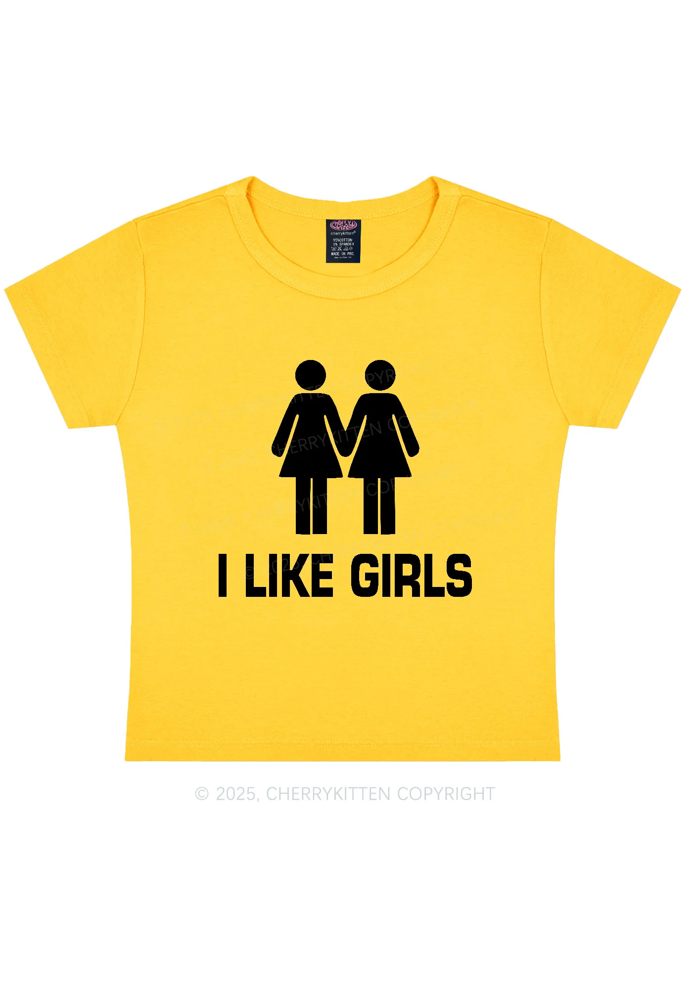 I Like Girls Pride Y2K Baby Tee Cherrykitten - Image 4