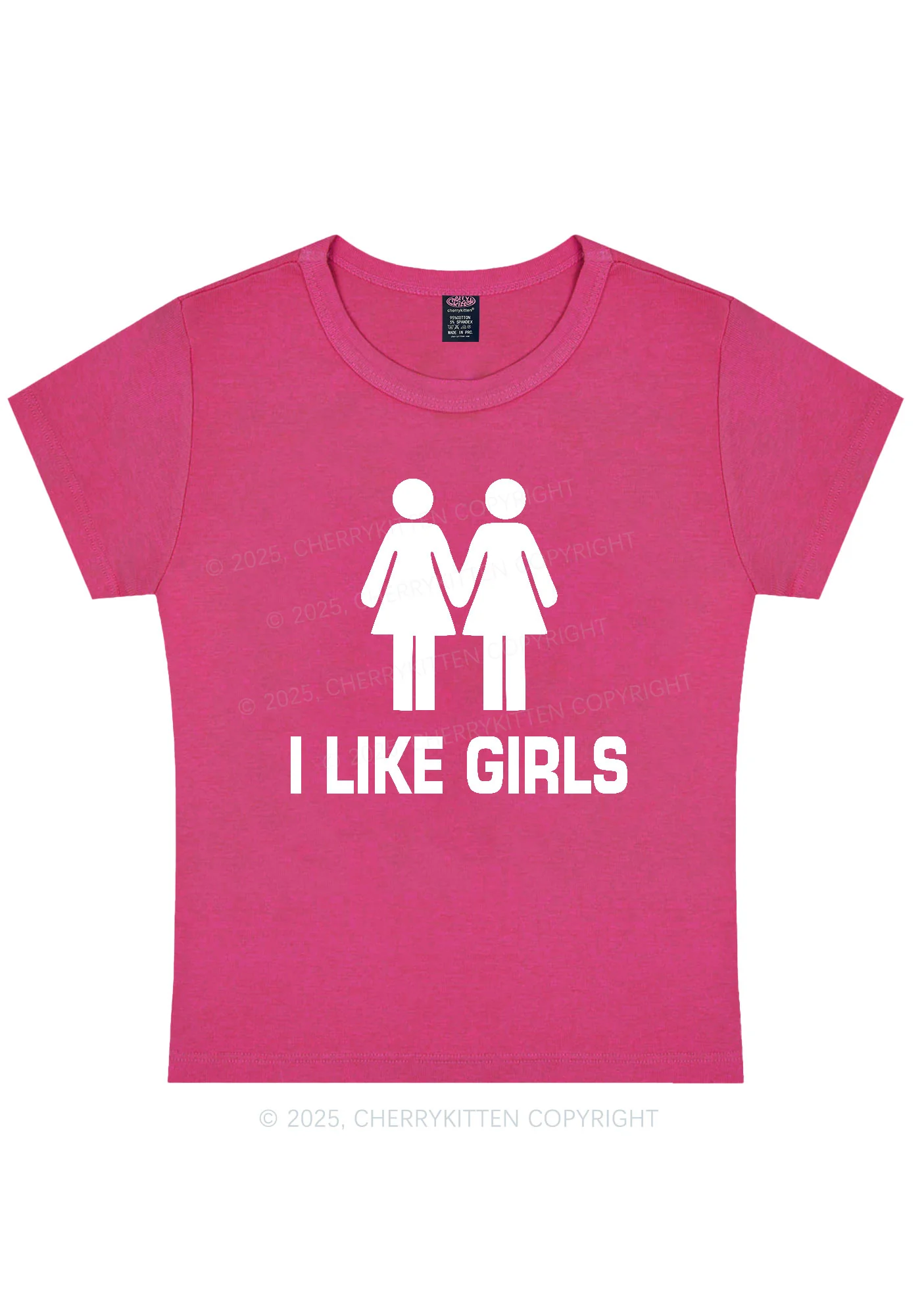 I Like Girls Pride Y2K Baby Tee Cherrykitten - Image 6