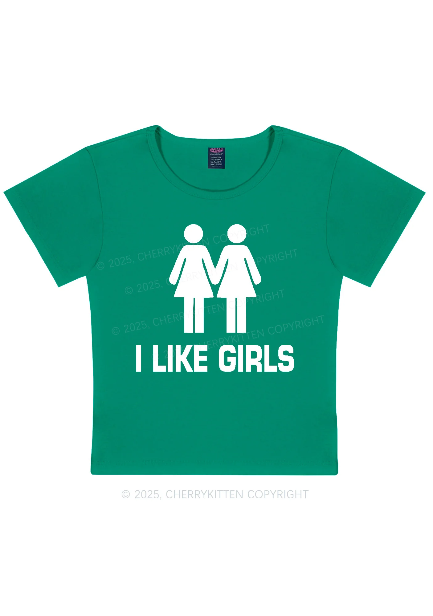 I Like Girls Pride Y2K Baby Tee Cherrykitten - Image 9