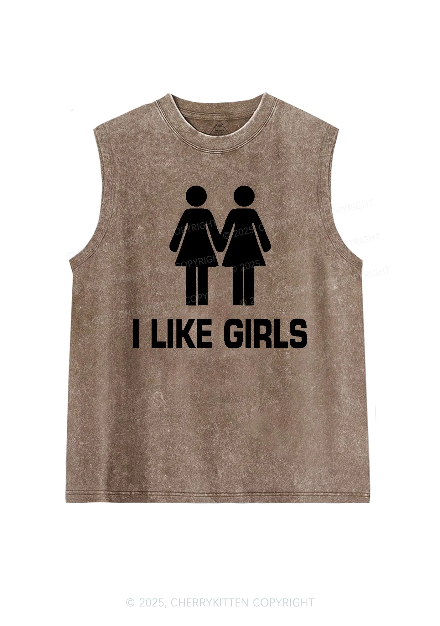 I Like Girls Pride Y2K Washed Muscle Tank Cherrykitten - Image 6