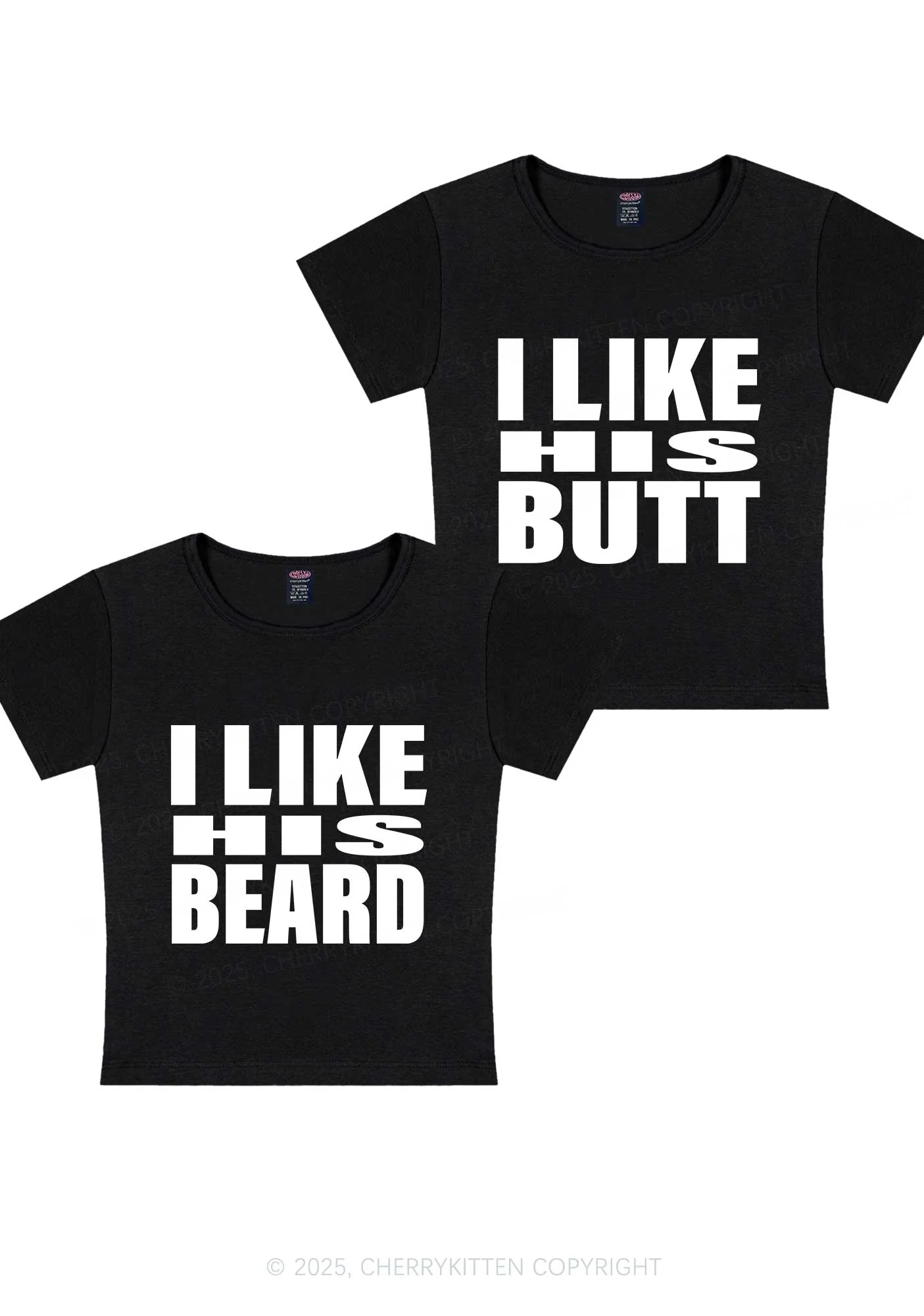 I Like His Beard Y2K Valentine's Day Baby Tee Cherrykitten - Image 4