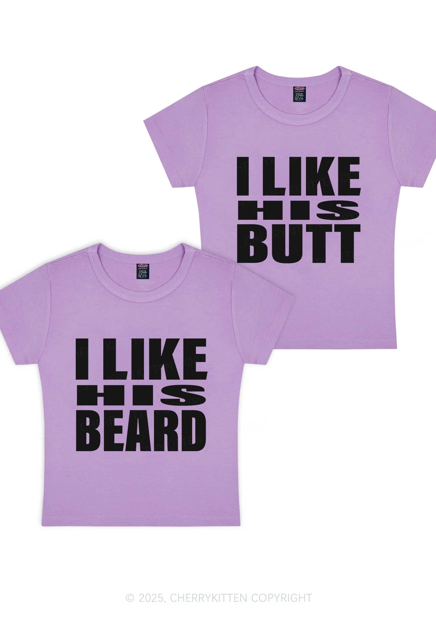 I Like His Beard Y2K Valentine's Day Baby Tee Cherrykitten - Image 7