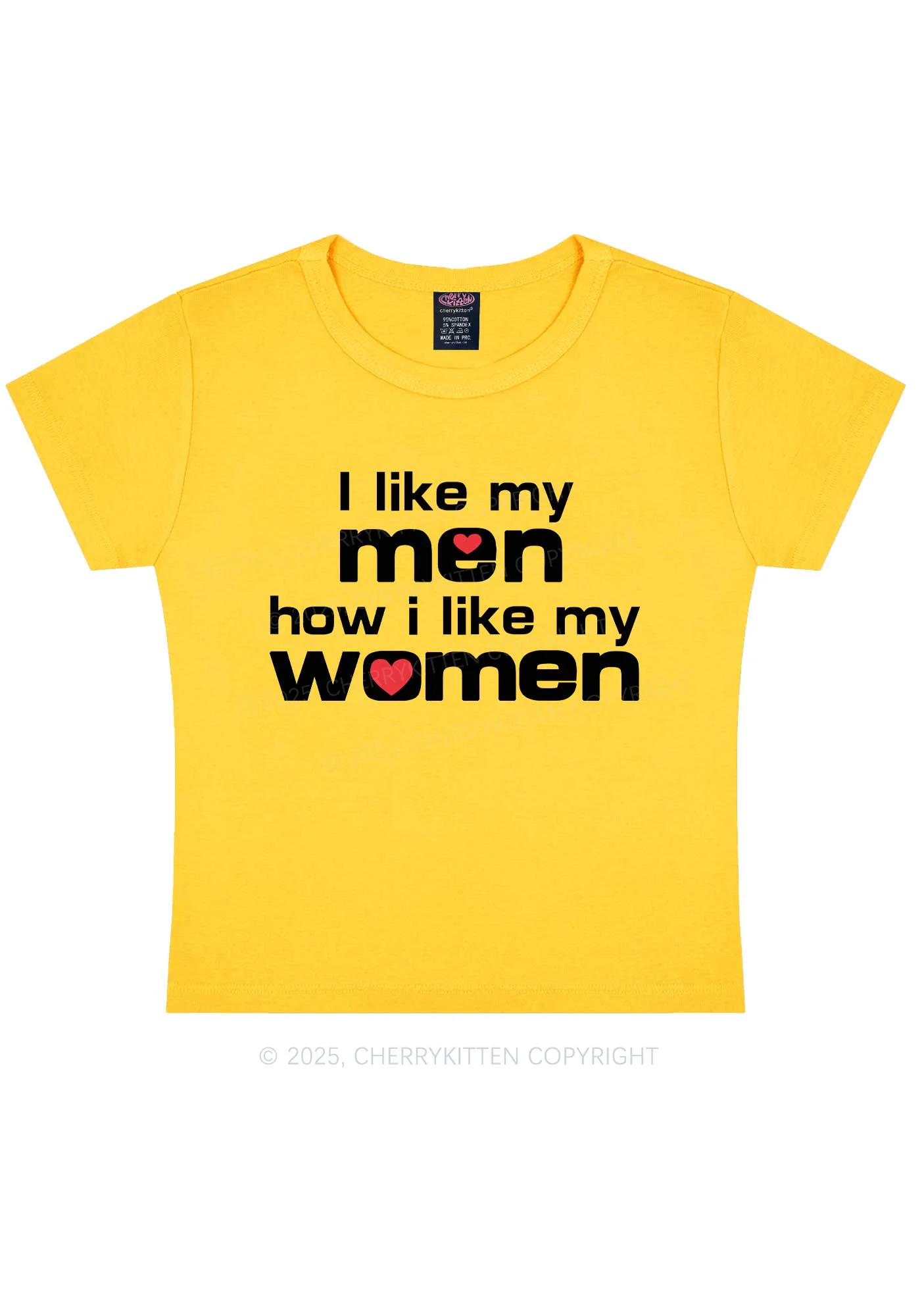I Like My Men Pride Y2K Baby Tee Cherrykitten - Image 4