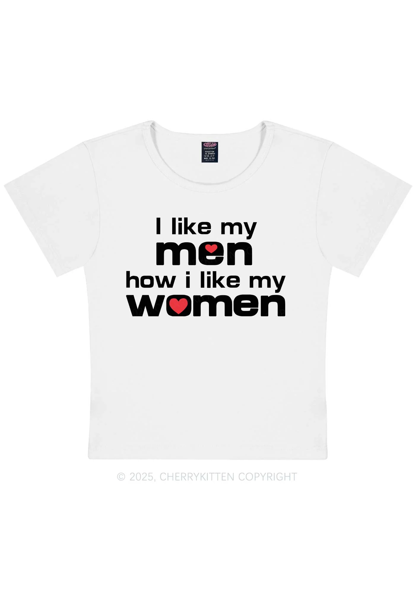 I Like My Men Pride Y2K Baby Tee Cherrykitten - Image 5