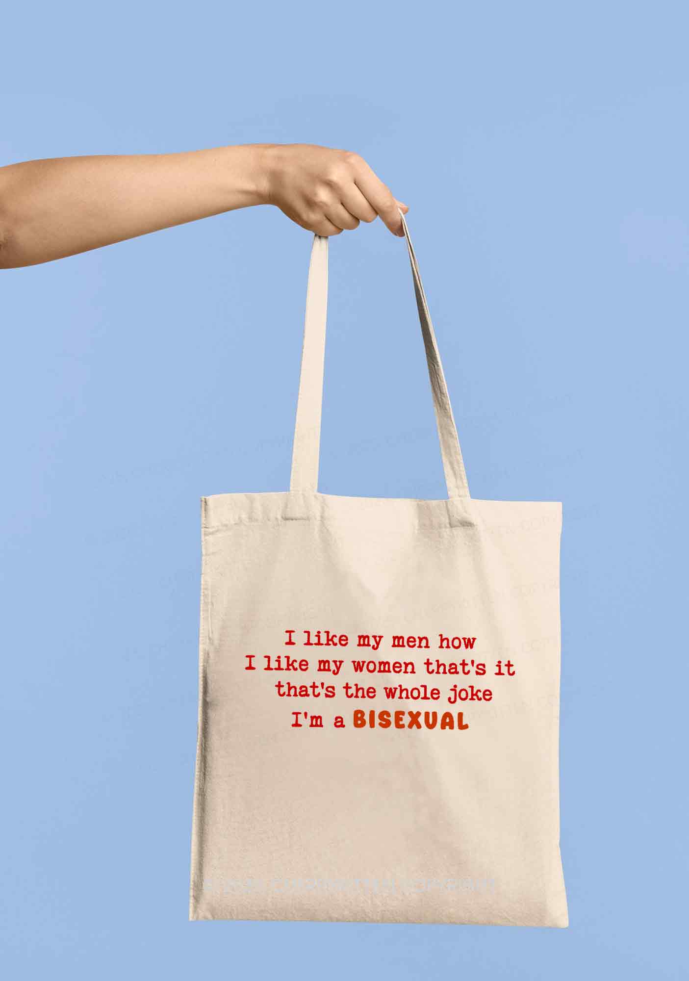Im A Bisexual Pride Y2K Canvas Tote Bag Cherrykitten - Image 2