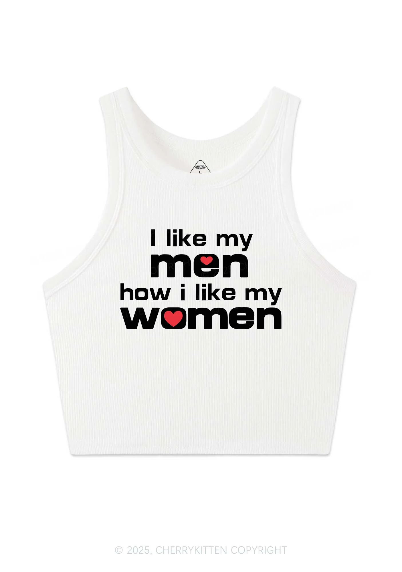I Like My Men Pride Y2K Crop Tank Top Cherrykitten - Image 4