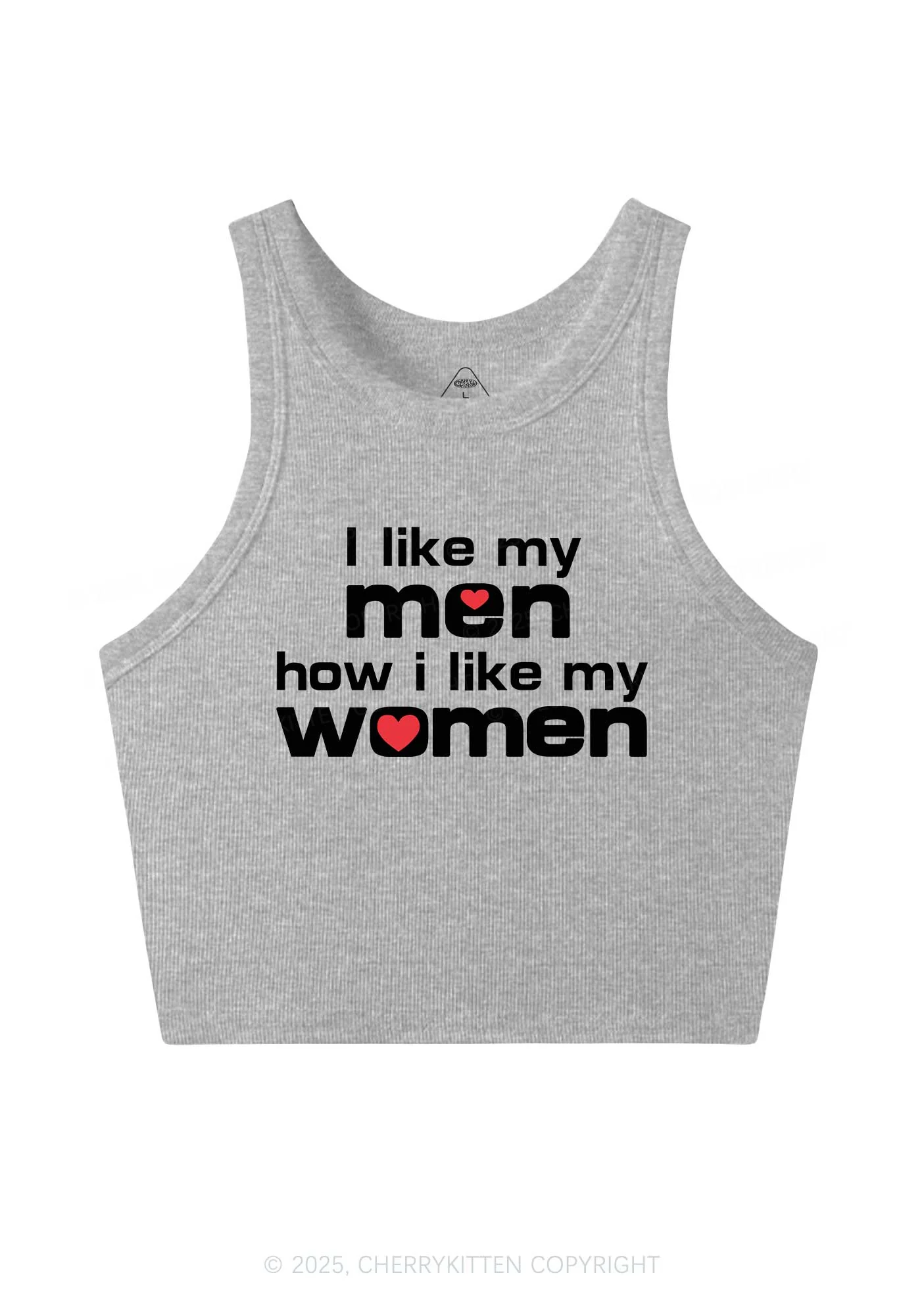 I Like My Men Pride Y2K Crop Tank Top Cherrykitten - Image 5