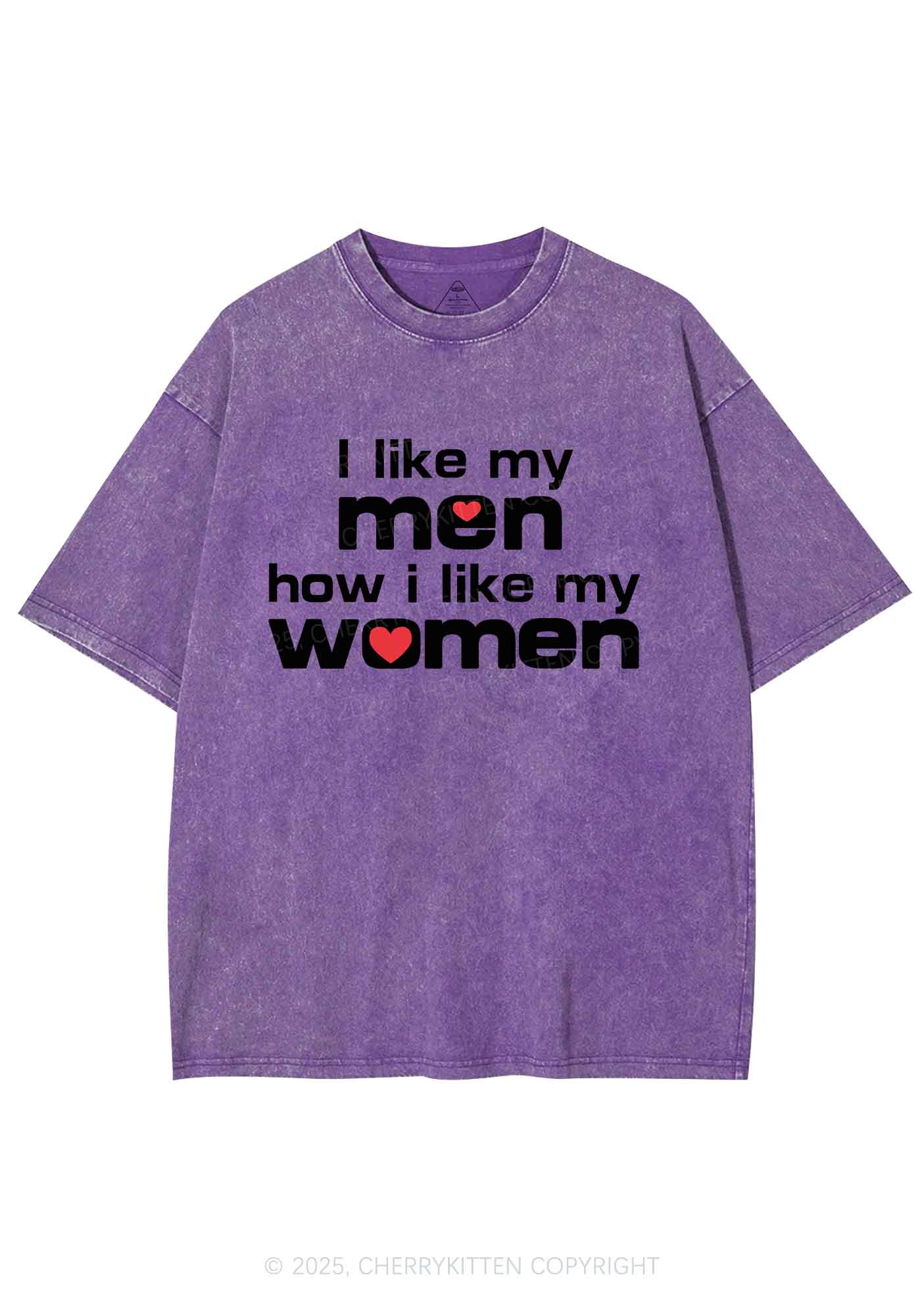 I Like My Men Pride Y2K Shirts Washed Tee Cherrykitten - Image 4