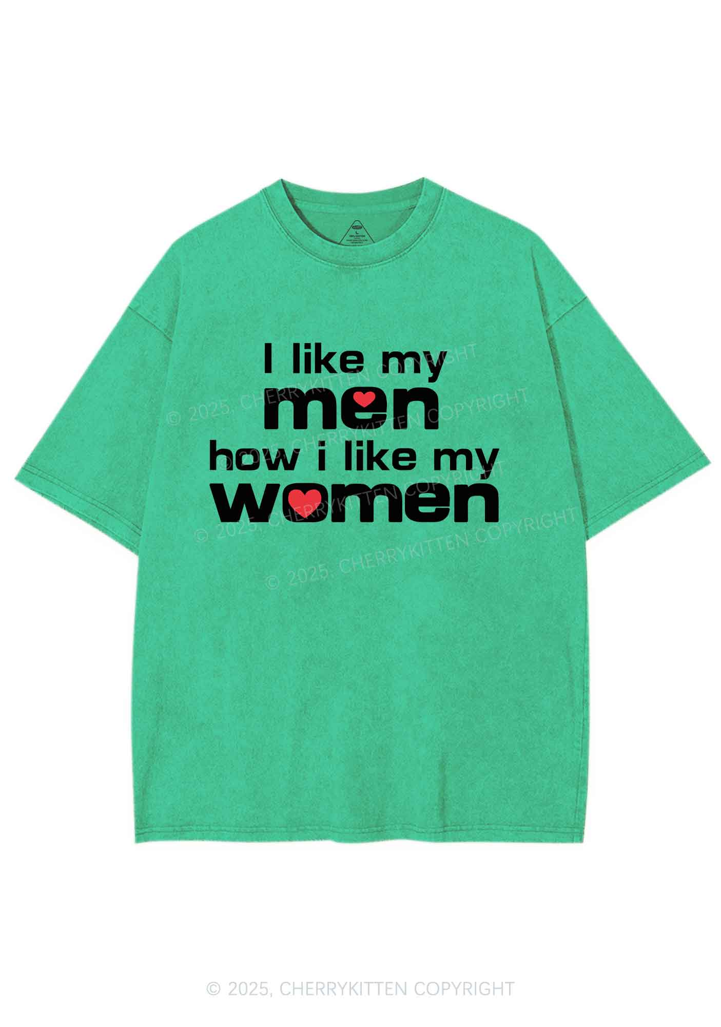 I Like My Men Pride Y2K Shirts Washed Tee Cherrykitten - Image 6