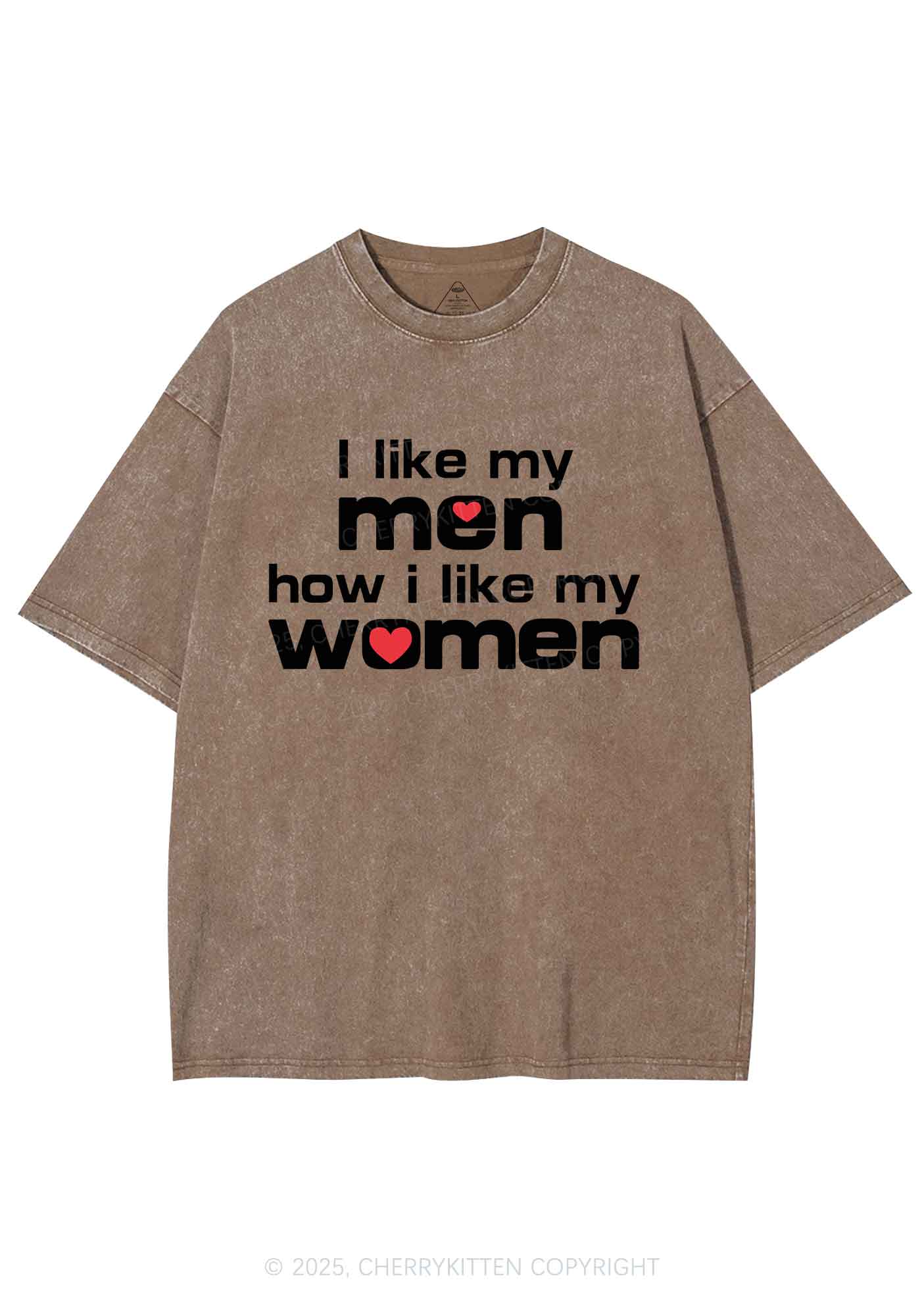 I Like My Men Pride Y2K Shirts Washed Tee Cherrykitten - Image 7