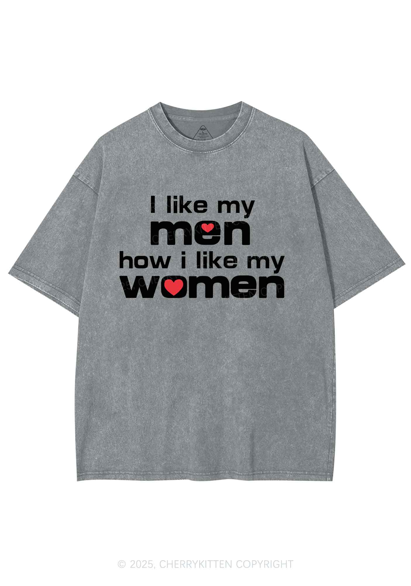 I Like My Men Pride Y2K Shirts Washed Tee Cherrykitten - Image 8