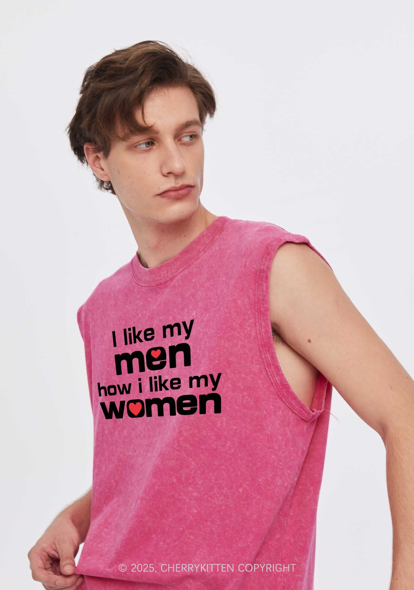 I Like My Men Pride Y2K Washed Muscle Tank Cherrykitten - Image 2