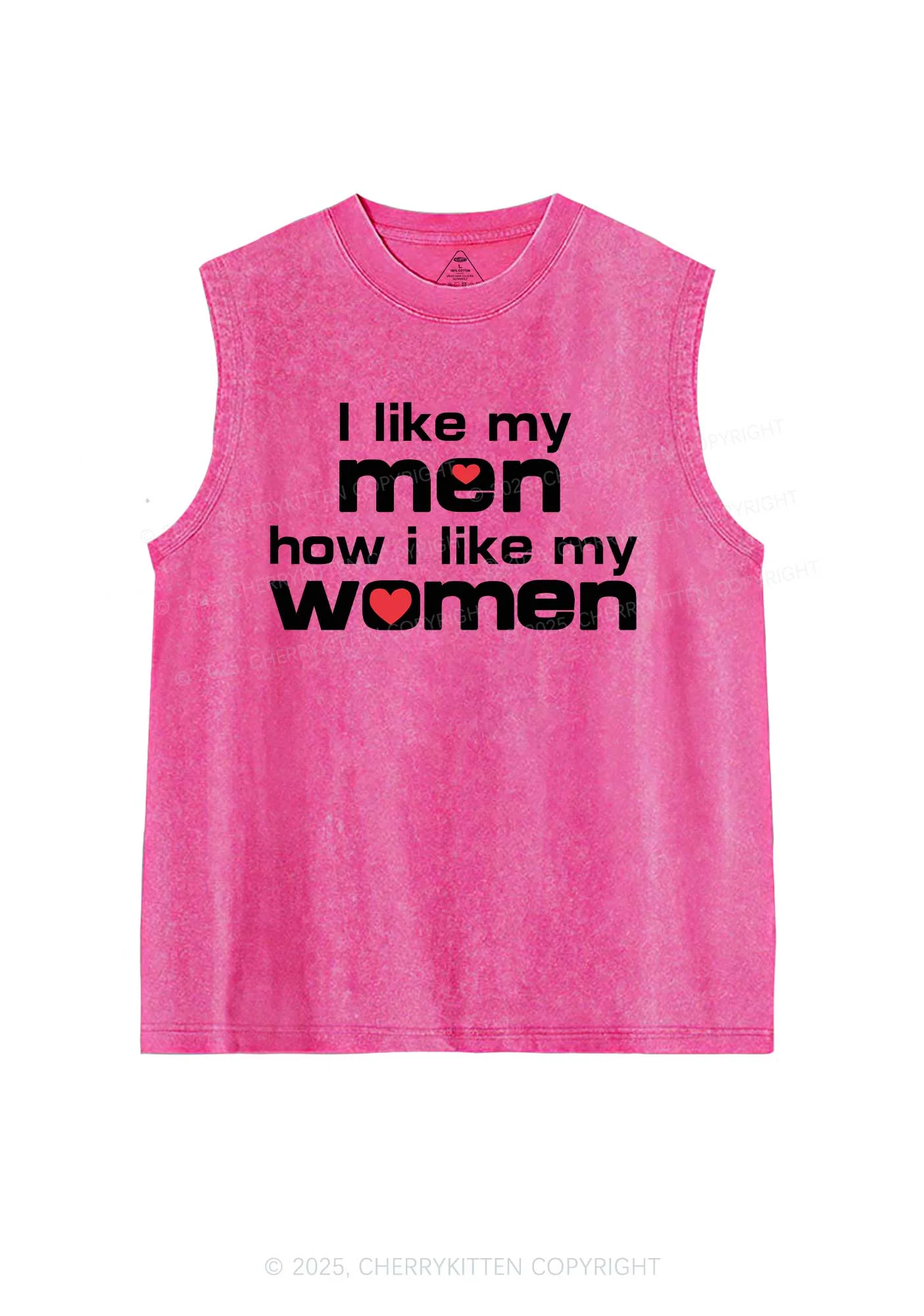 I Like My Men Pride Y2K Washed Muscle Tank Cherrykitten - Image 3