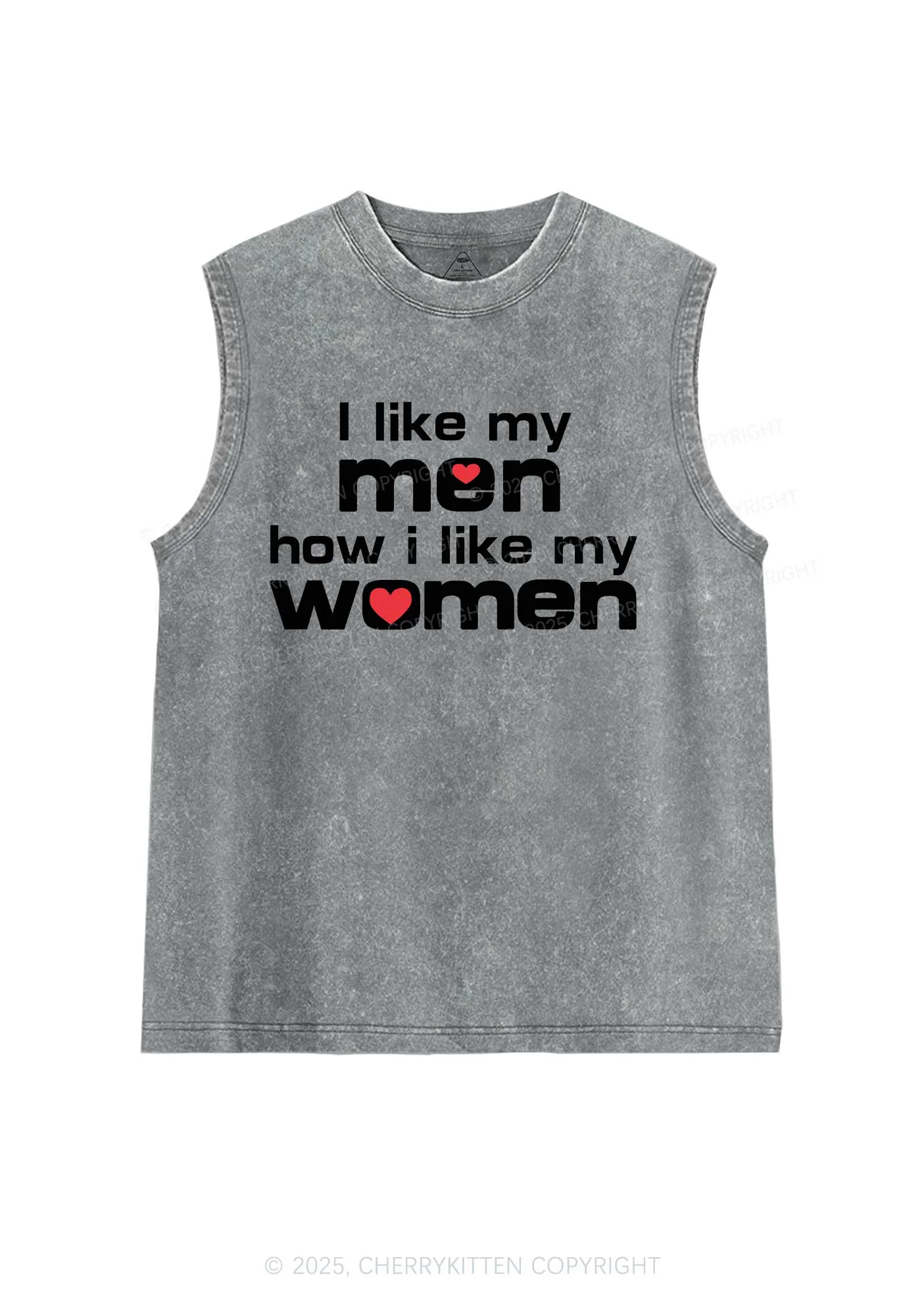 I Like My Men Pride Y2K Washed Muscle Tank Cherrykitten - Image 5