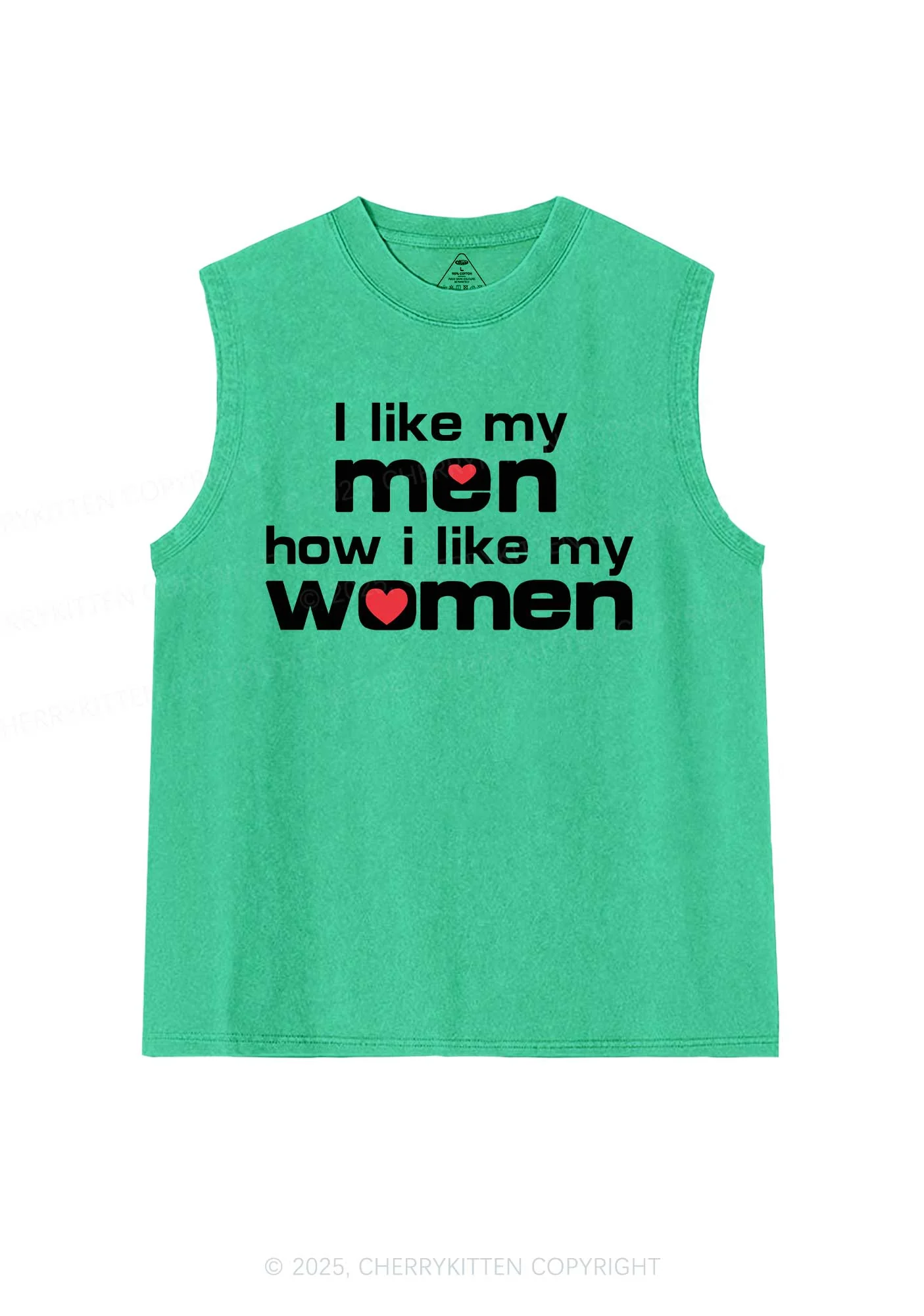 I Like My Men Pride Y2K Washed Muscle Tank Cherrykitten - Image 7
