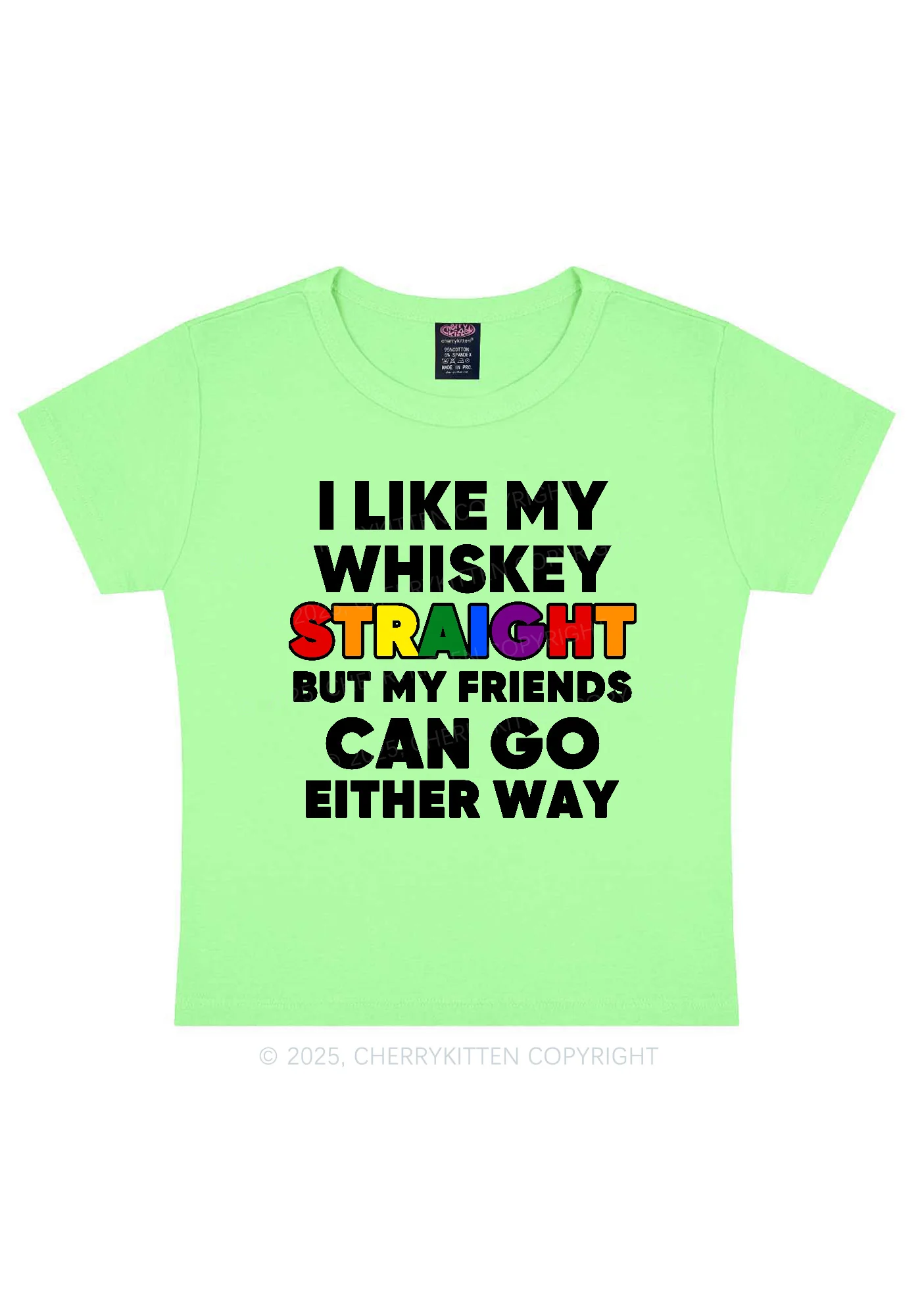 I Like Straight Pride Y2K Baby Tee Cherrykitten - Image 12