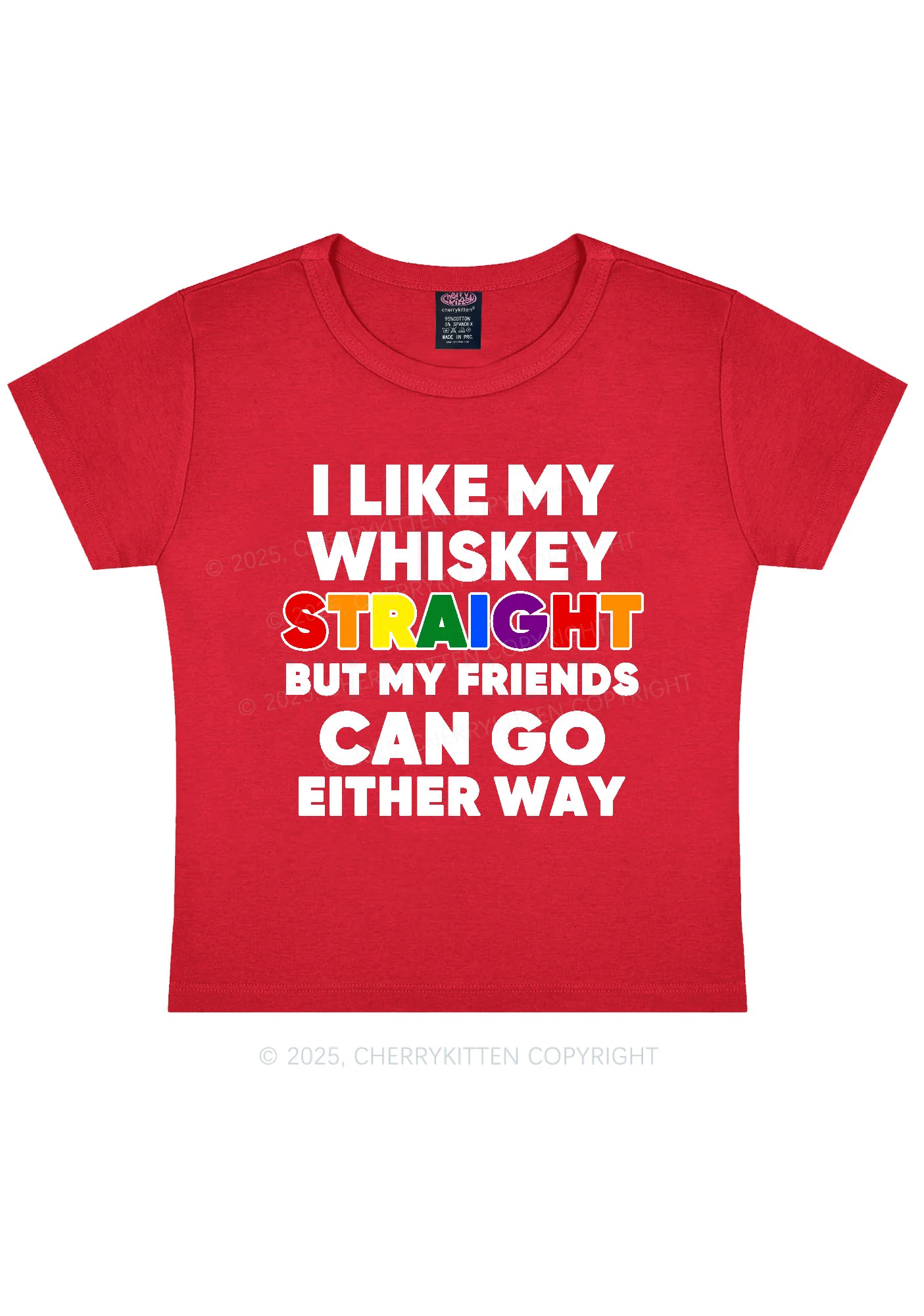 I Like Straight Pride Y2K Baby Tee Cherrykitten - Image 4