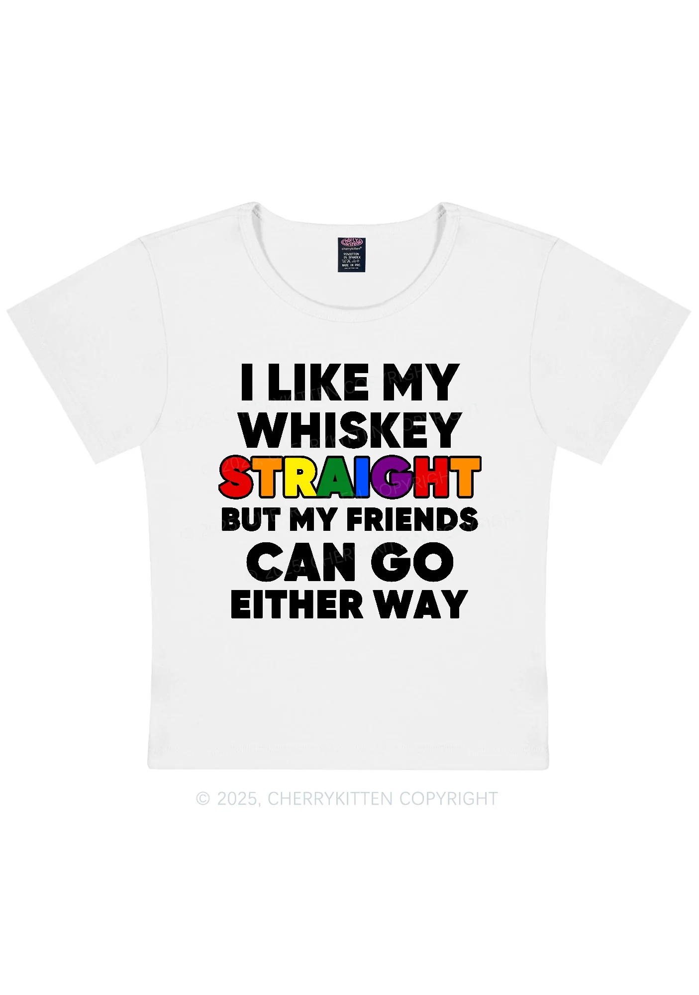 I Like Straight Pride Y2K Baby Tee Cherrykitten - Image 5