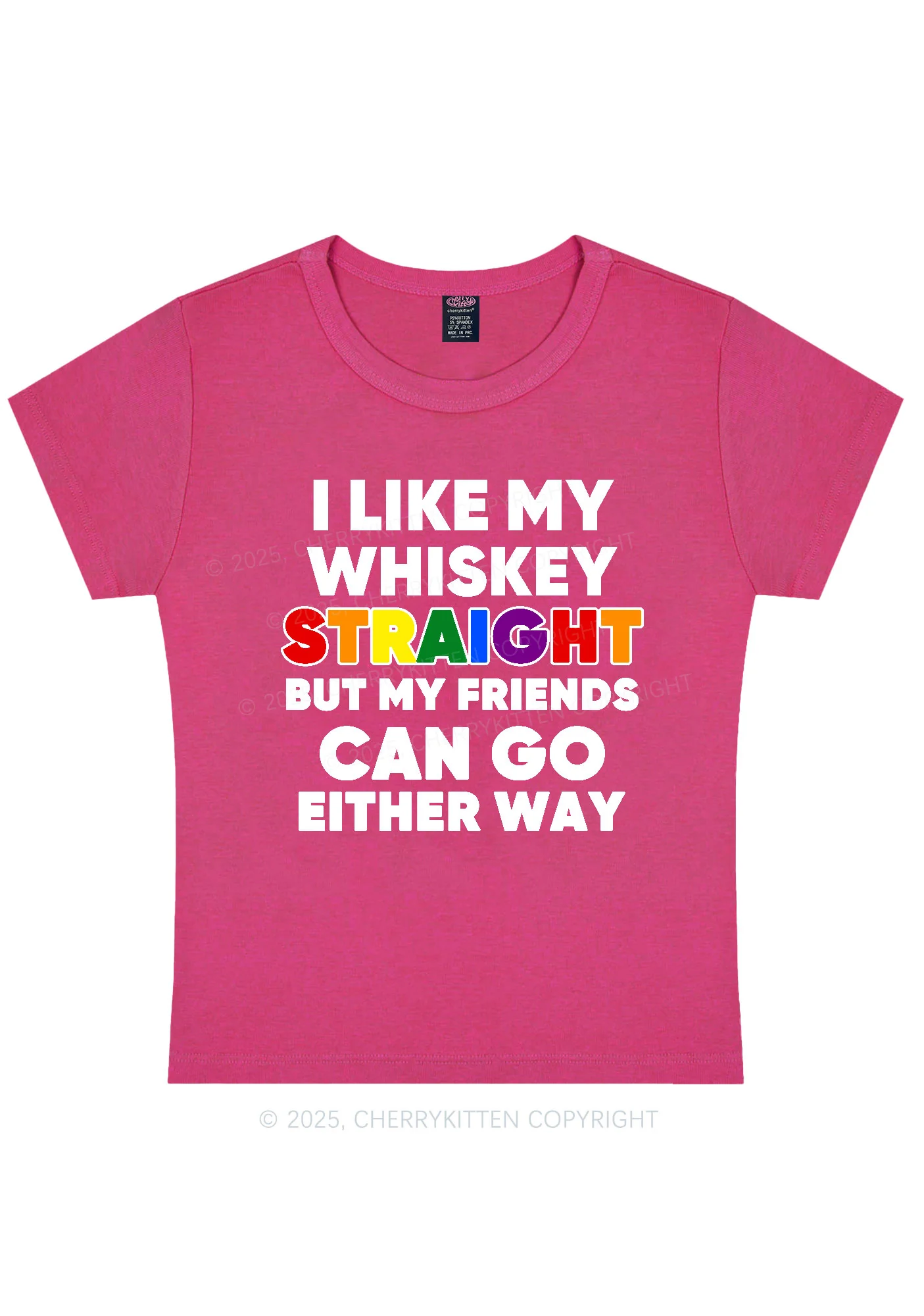 I Like Straight Pride Y2K Baby Tee Cherrykitten - Image 6