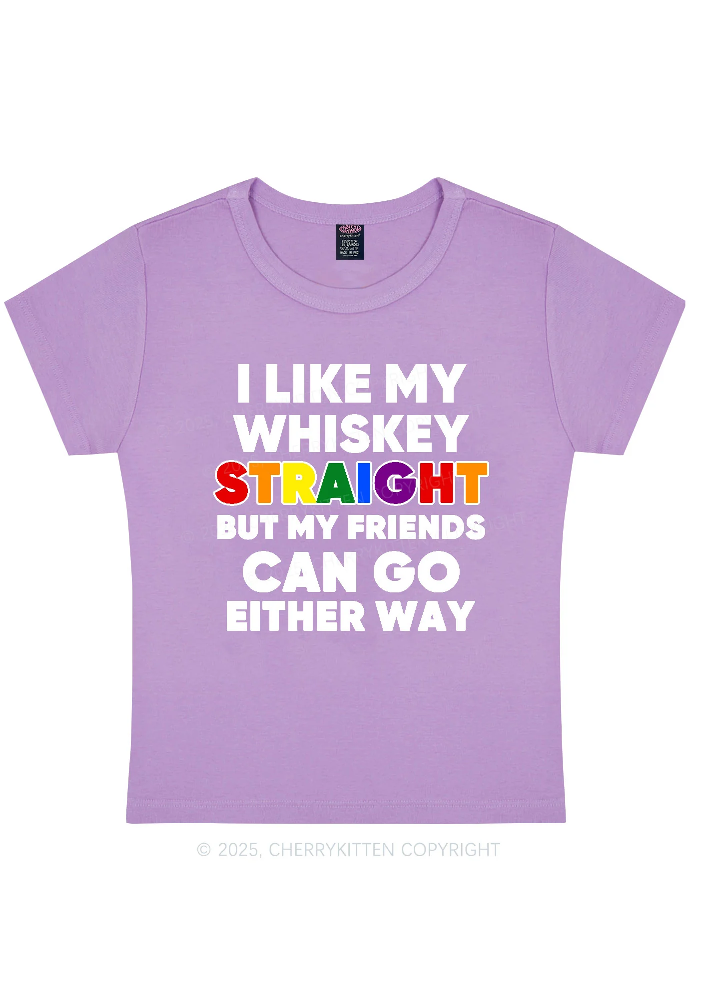 I Like Straight Pride Y2K Baby Tee Cherrykitten - Image 7