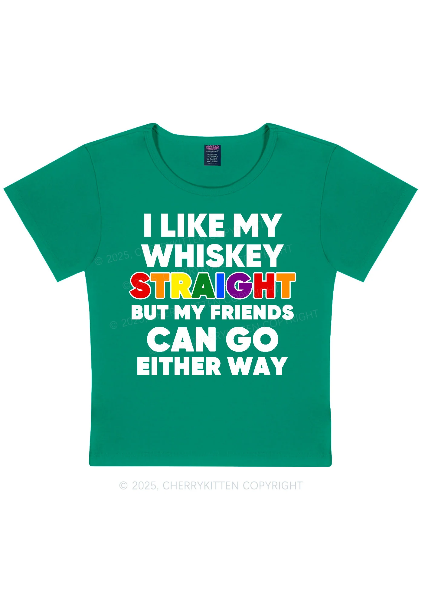 I Like Straight Pride Y2K Baby Tee Cherrykitten - Image 9