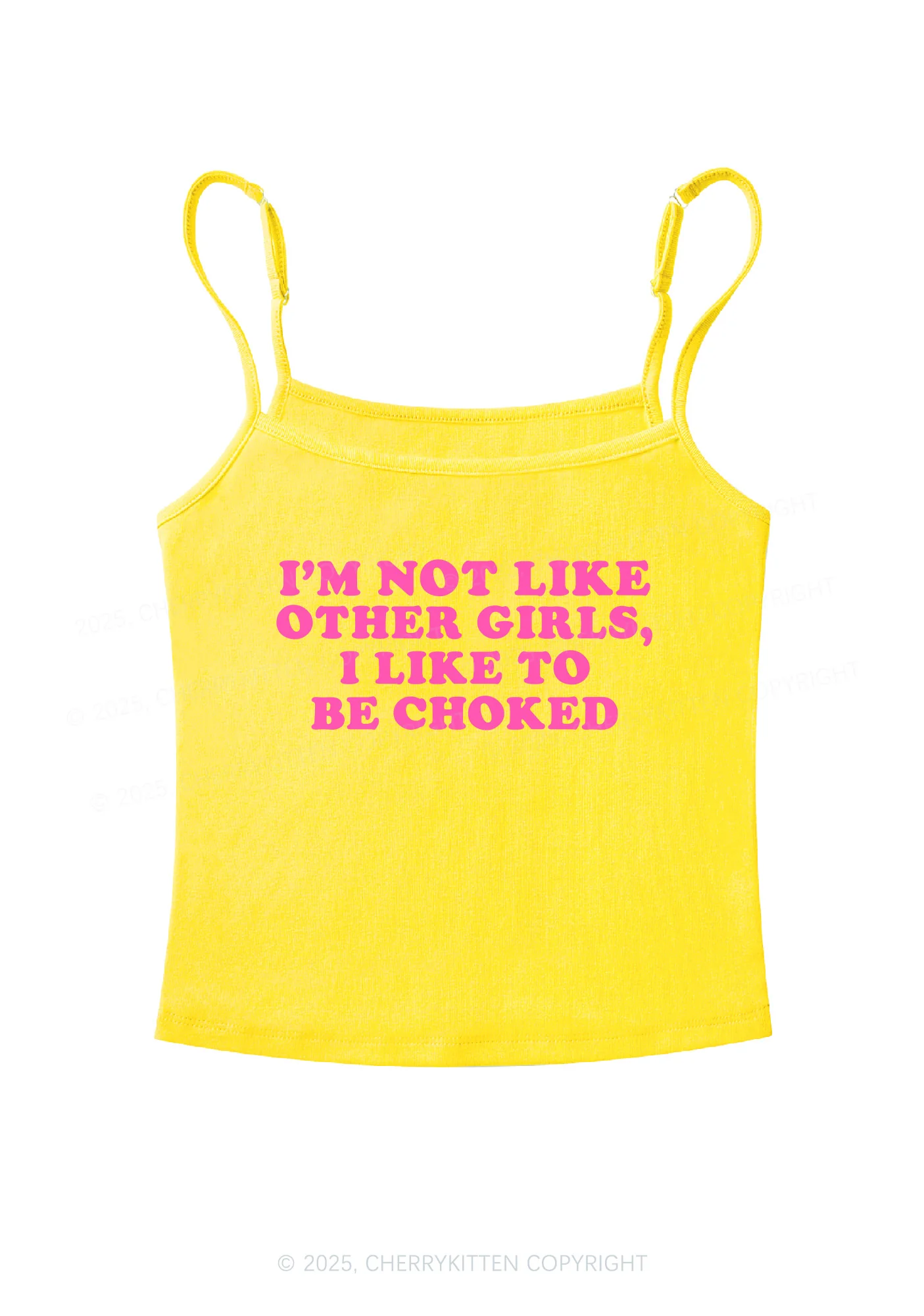 I Like To Be Choked Y2K Spaghetti Strap Cami Cherrykitten - Image 5