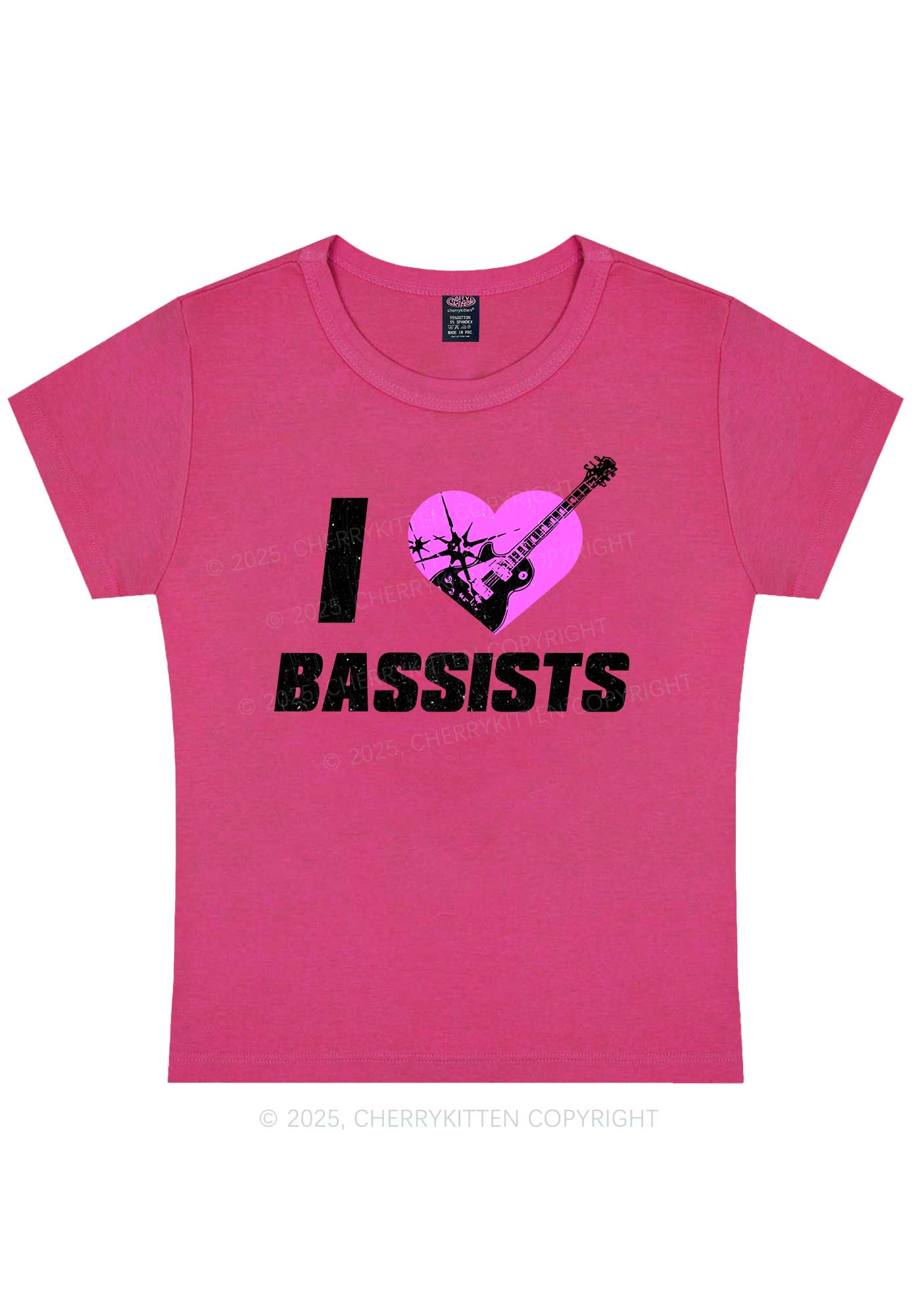I Love Bassists Y2K Baby Tee Cherrykitten - Image 10