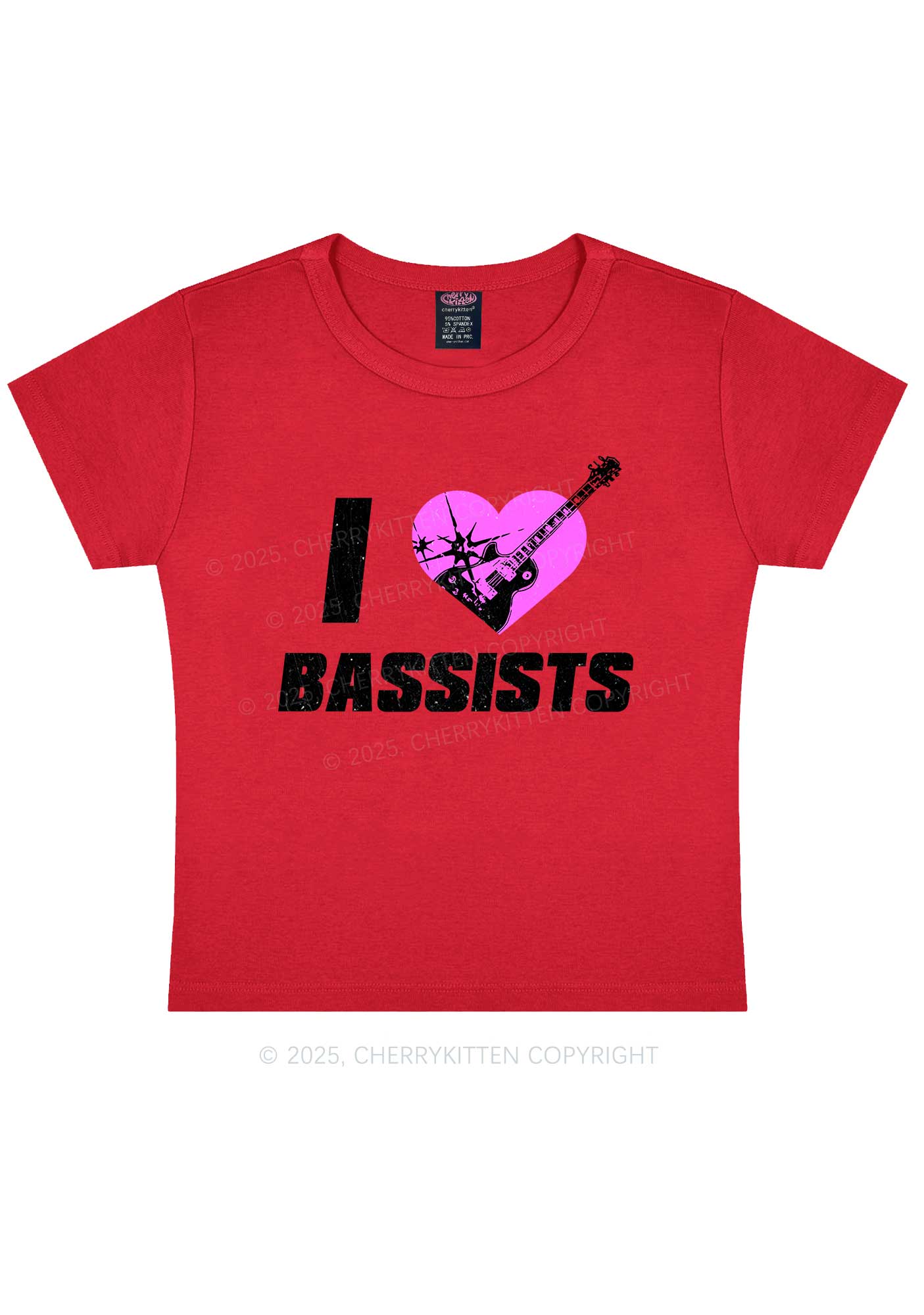 I Love Bassists Y2K Baby Tee Cherrykitten - Image 11