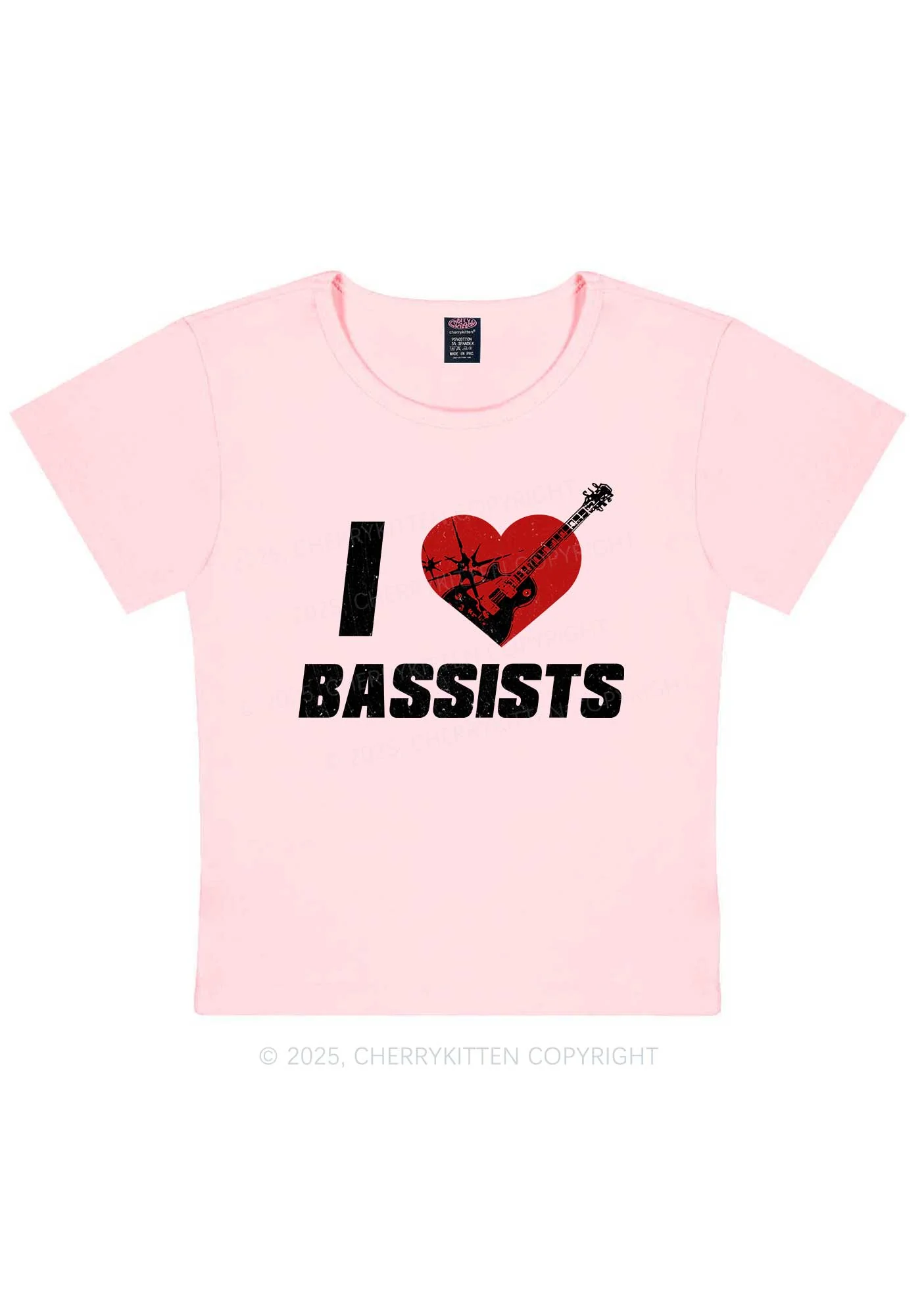 I Love Bassists Y2K Baby Tee Cherrykitten - Image 12