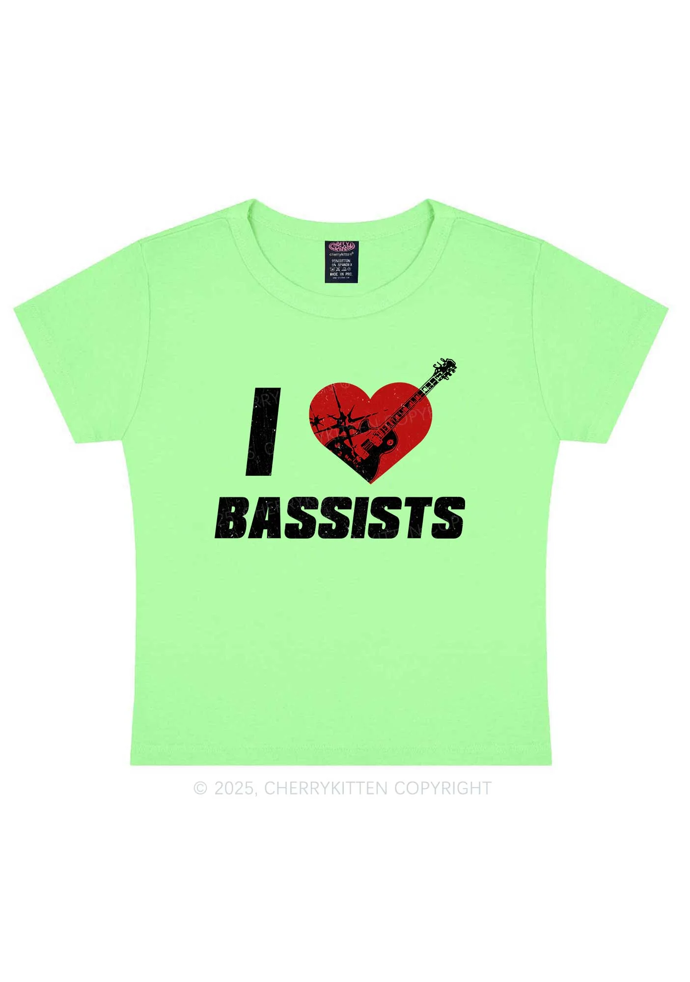 I Love Bassists Y2K Baby Tee Cherrykitten - Image 13