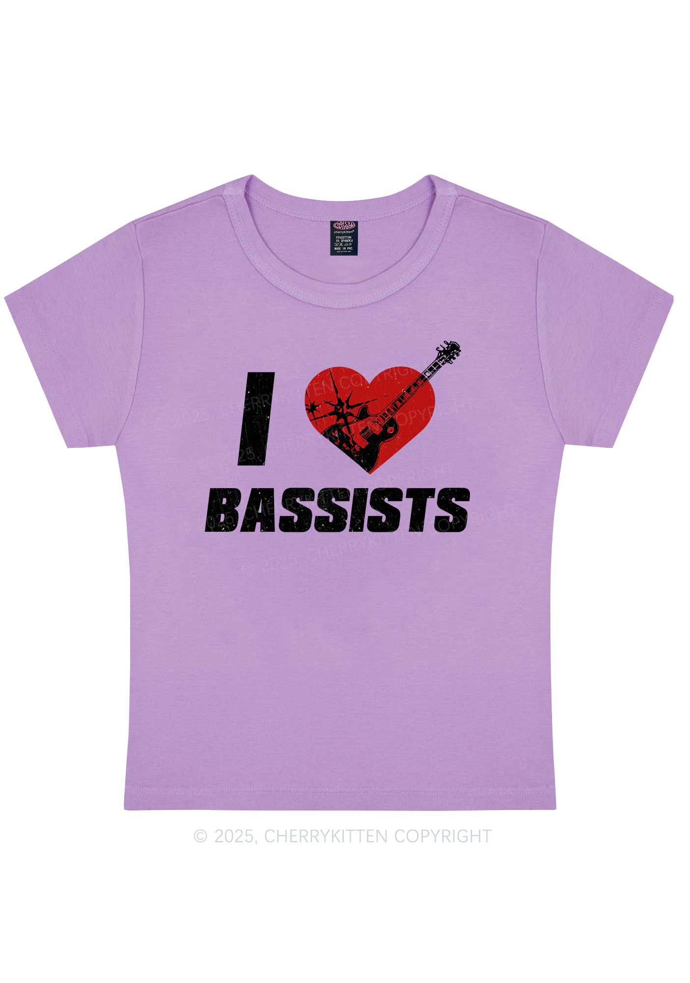 I Love Bassists Y2K Baby Tee Cherrykitten - Image 6
