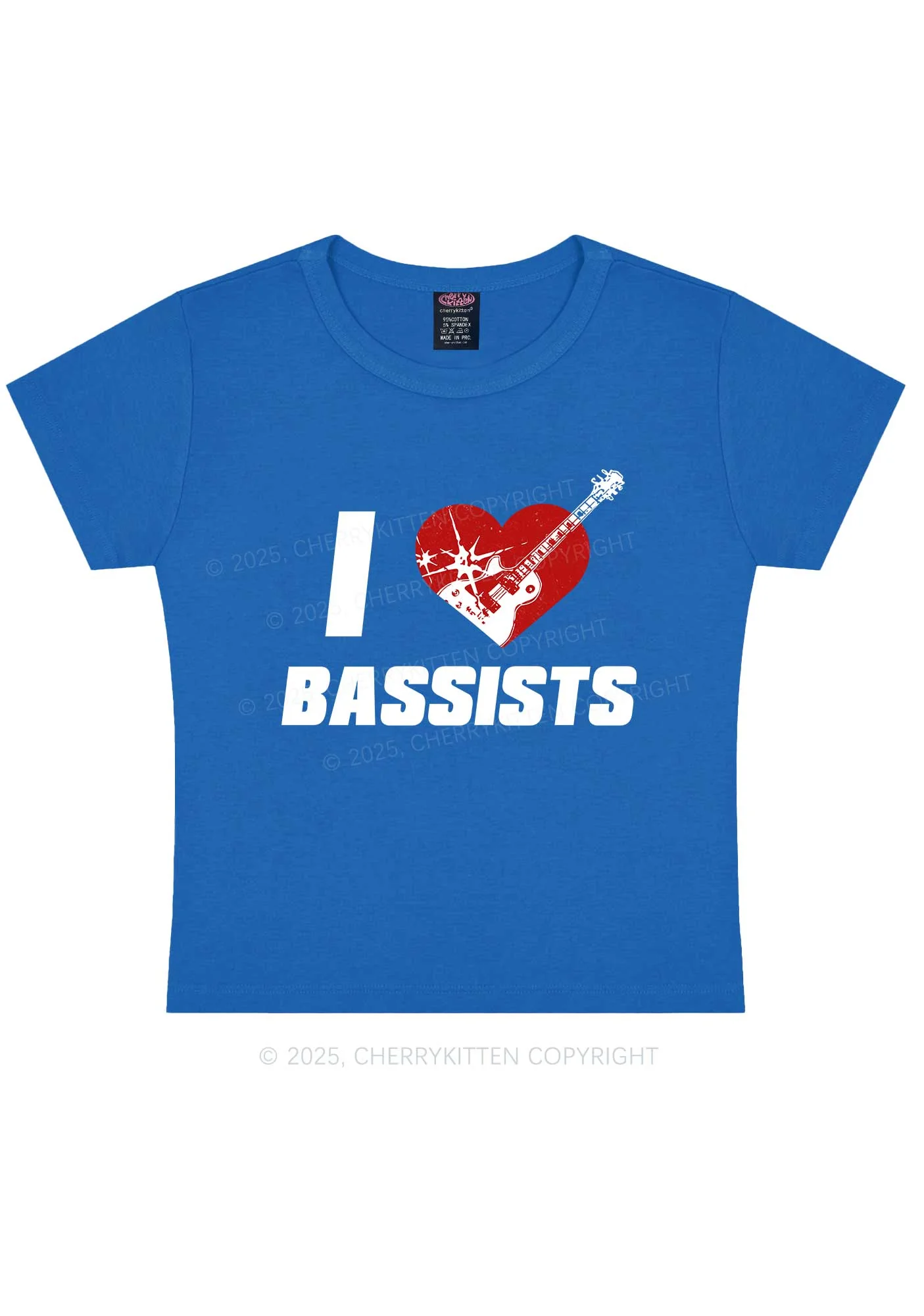 I Love Bassists Y2K Baby Tee Cherrykitten - Image 8