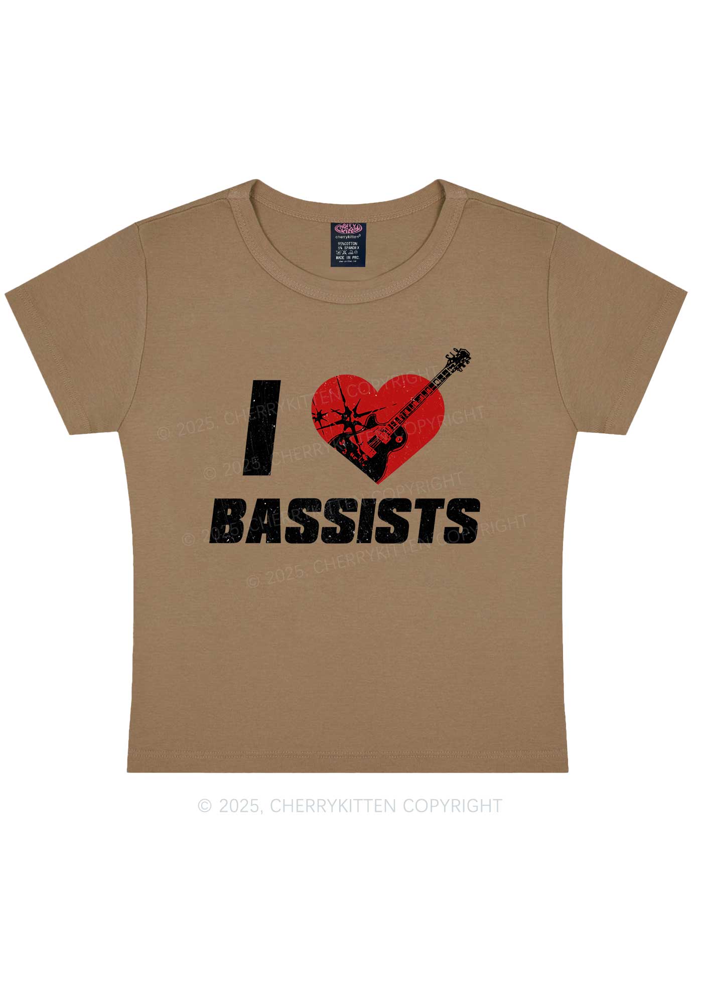 I Love Bassists Y2K Baby Tee Cherrykitten - Image 9