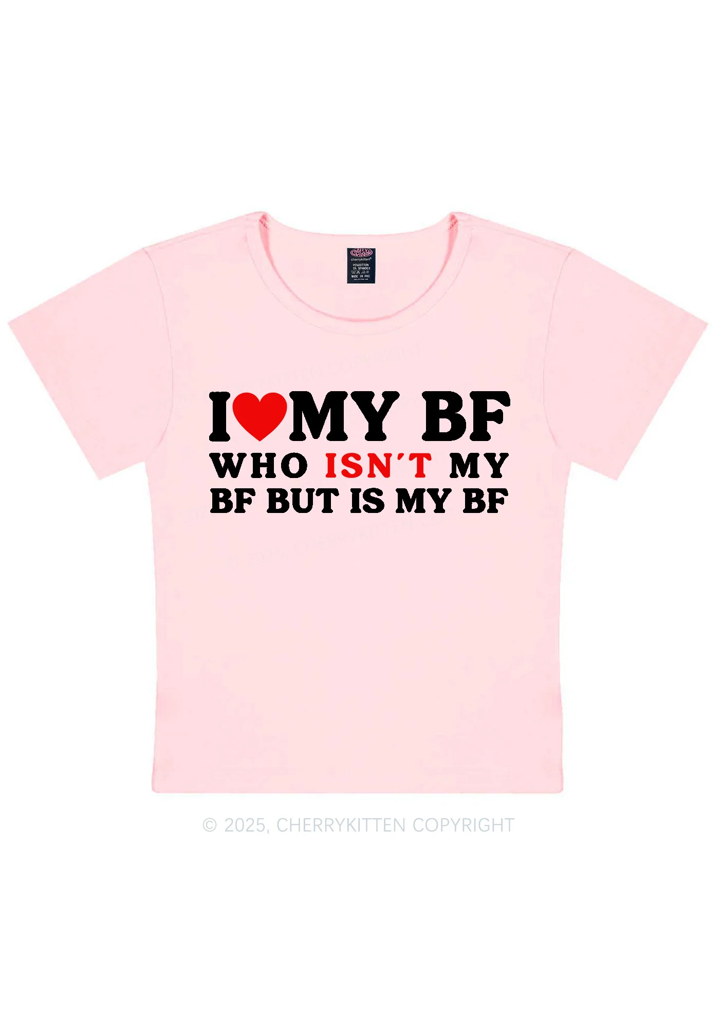I Love BF Y2K Valentine's Day Baby Tee Cherrykitten - Image 10