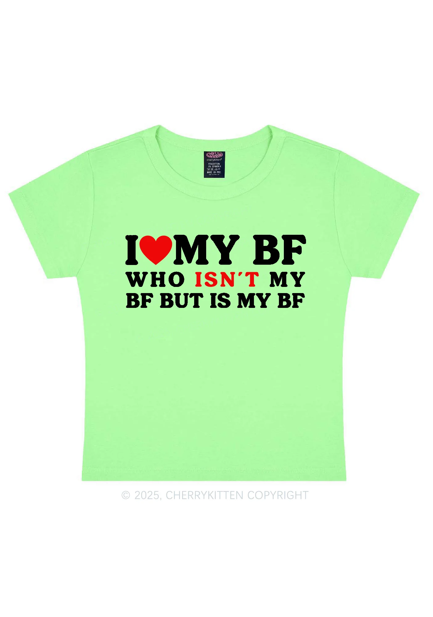 I Love BF Y2K Valentine's Day Baby Tee Cherrykitten - Image 11
