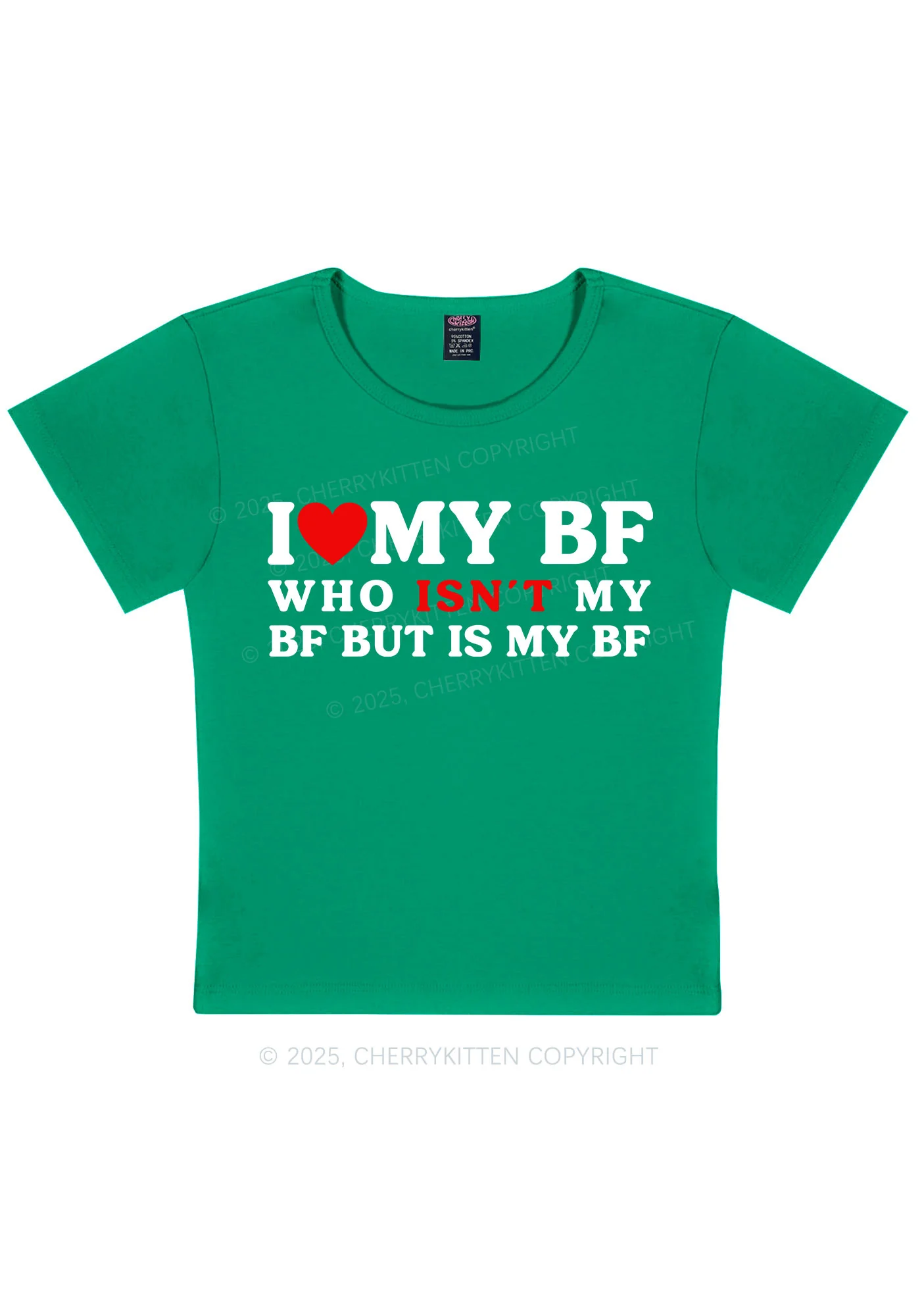 I Love BF Y2K Valentine's Day Baby Tee Cherrykitten - Image 12